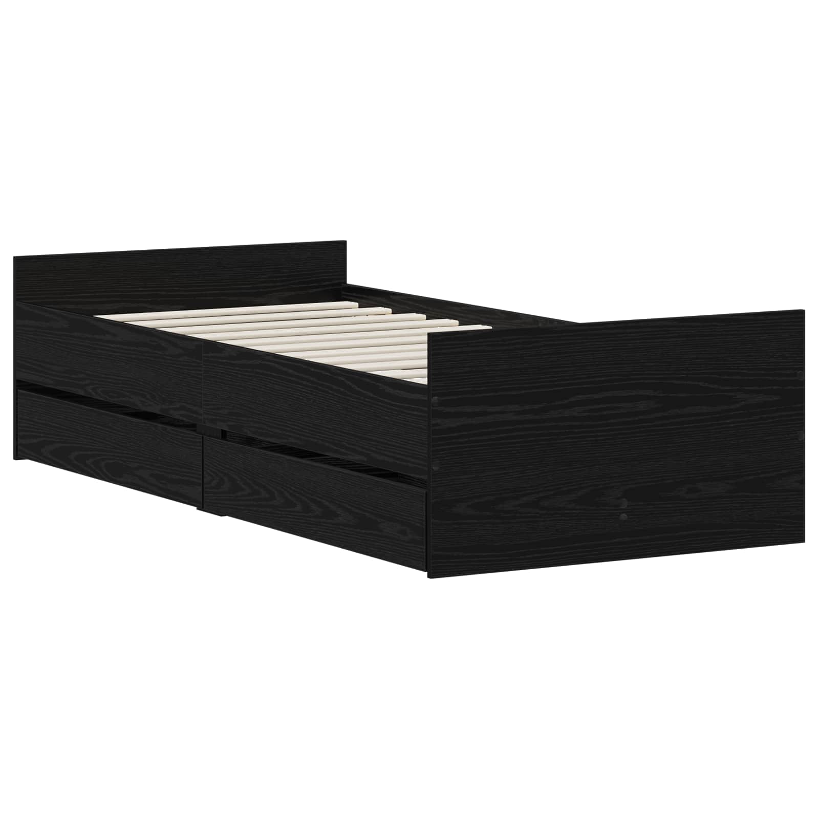 Cadre de lit Chêne noir 100 x 200 cm Bois d'ingénierie - XIOS