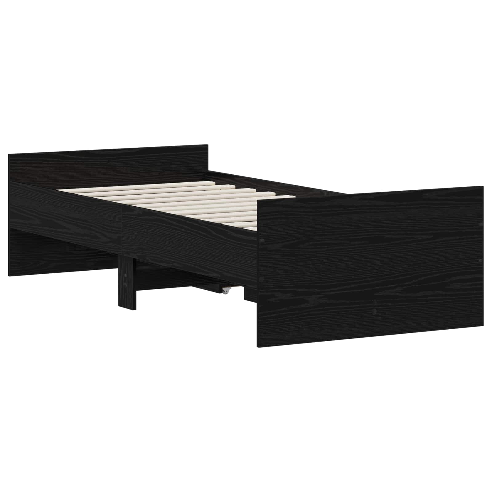 Cadre de lit Chêne noir 100 x 200 cm Bois d'ingénierie - XIOS