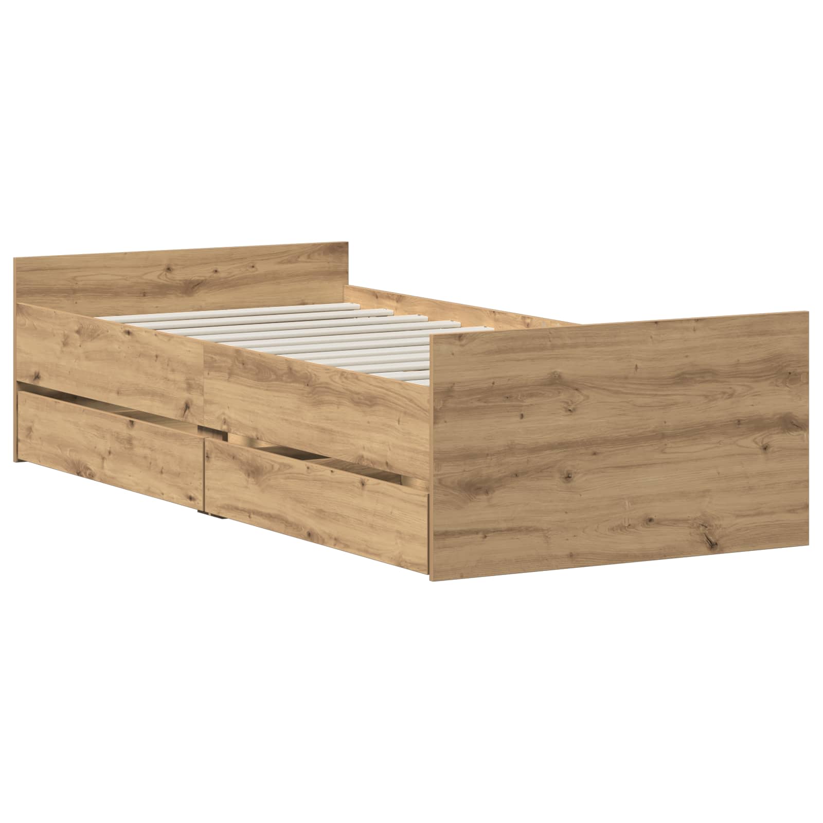 Cadre de lit Chêne artisanal 90 x 200 cm Bois d'ingénierie - XIOS
