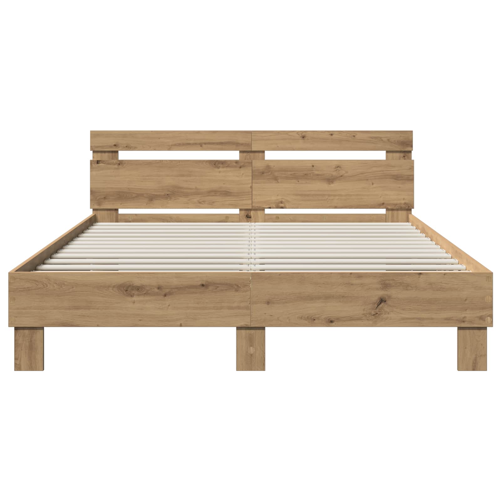 Cadre de lit Chêne artisanal 140 x 190 cm Bois d'ingénierie - XIOS