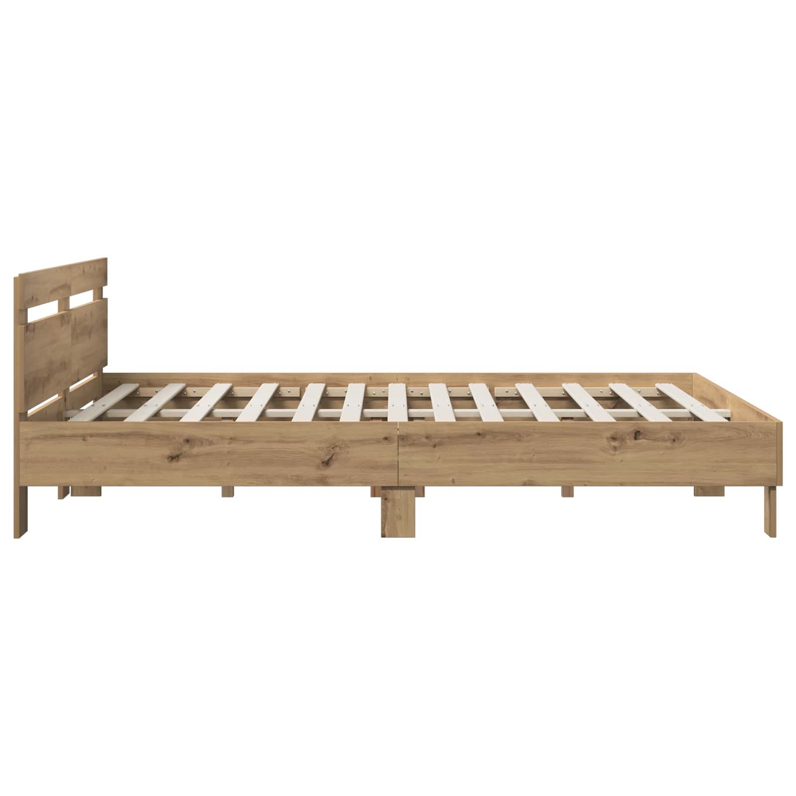 Cadre de lit Chêne artisanal 140 x 190 cm Bois d'ingénierie - XIOS