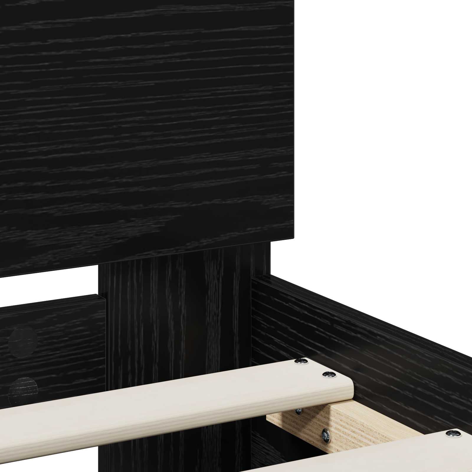 Cadre de lit Chêne noir 140 x 190 cm Bois d'ingénierie