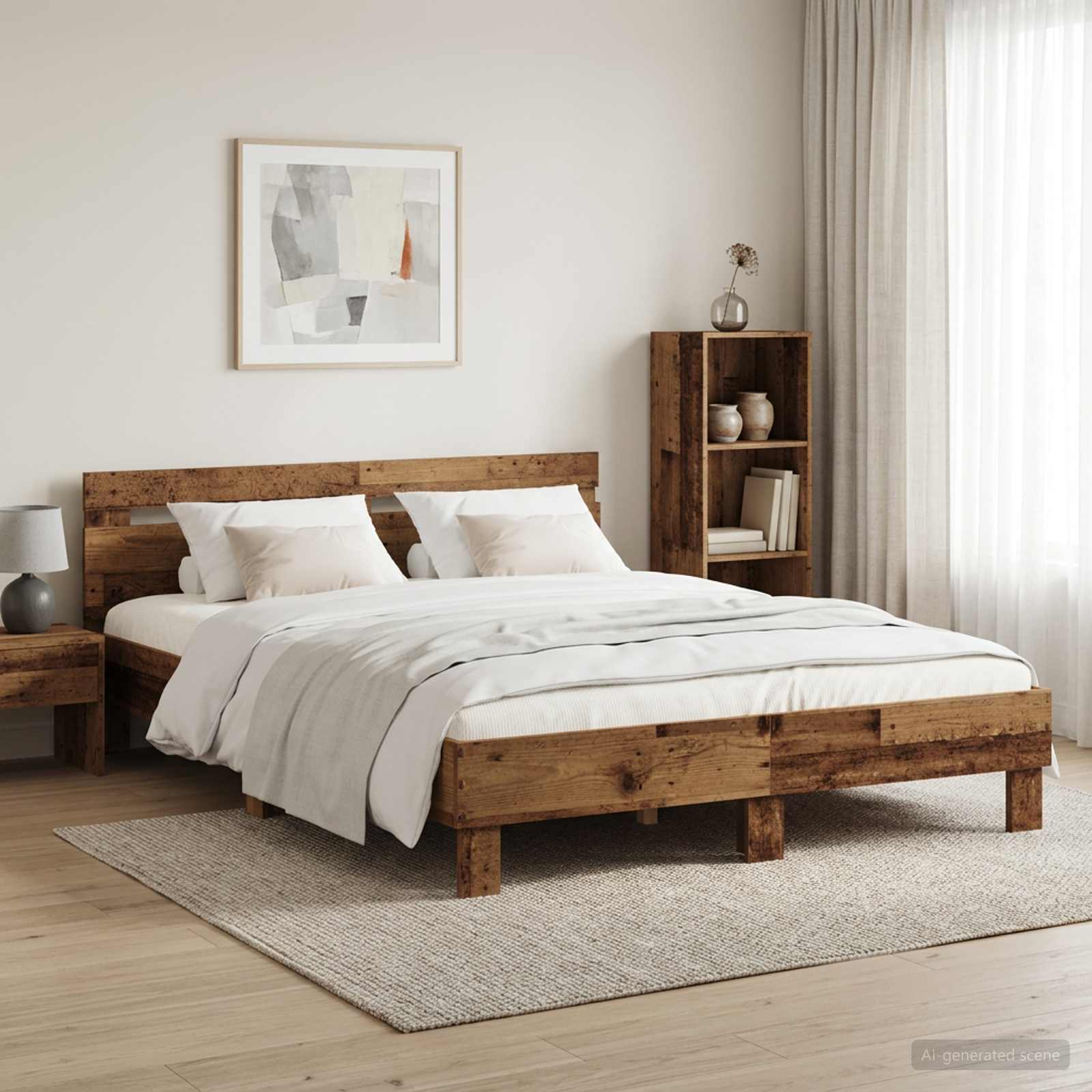 Cadre de lit Bois ancien 120 x 190 cm Bois d'ingénierie