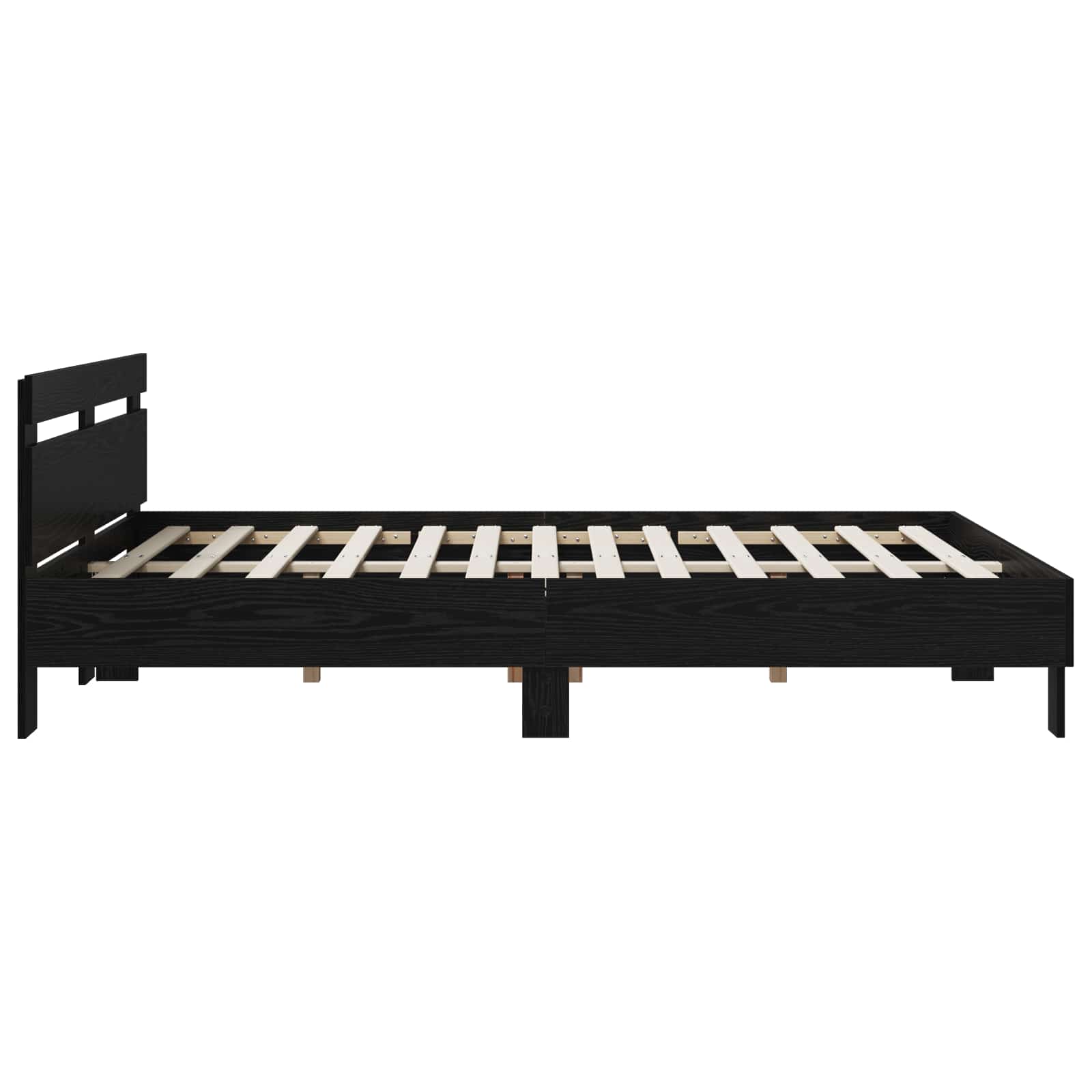 Cadre de lit Chêne noir 120 x 190 cm Bois d'ingénierie