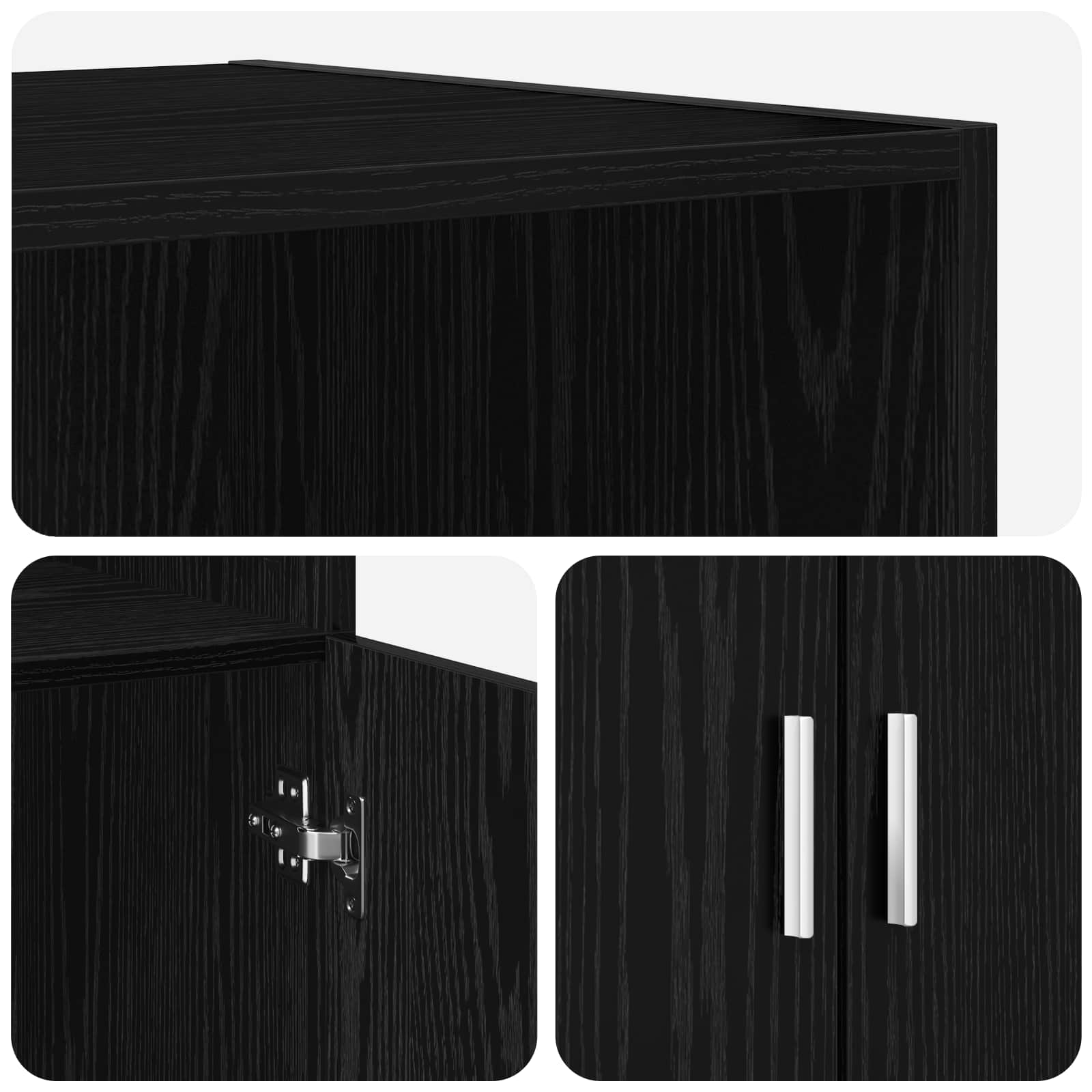 Haut Armoire Chêne noir 70 x 42,5 x 185 cm Bois d'ingénierie - XIOS