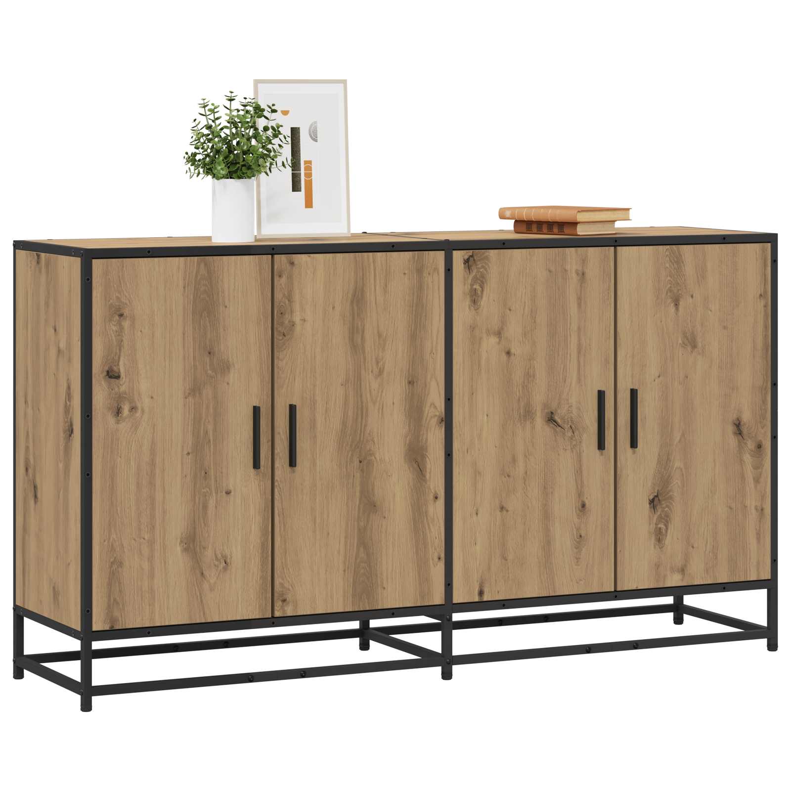 Buffet Chêne artisanal 134 x 35 x 76 cm Bois d'ingénierie
