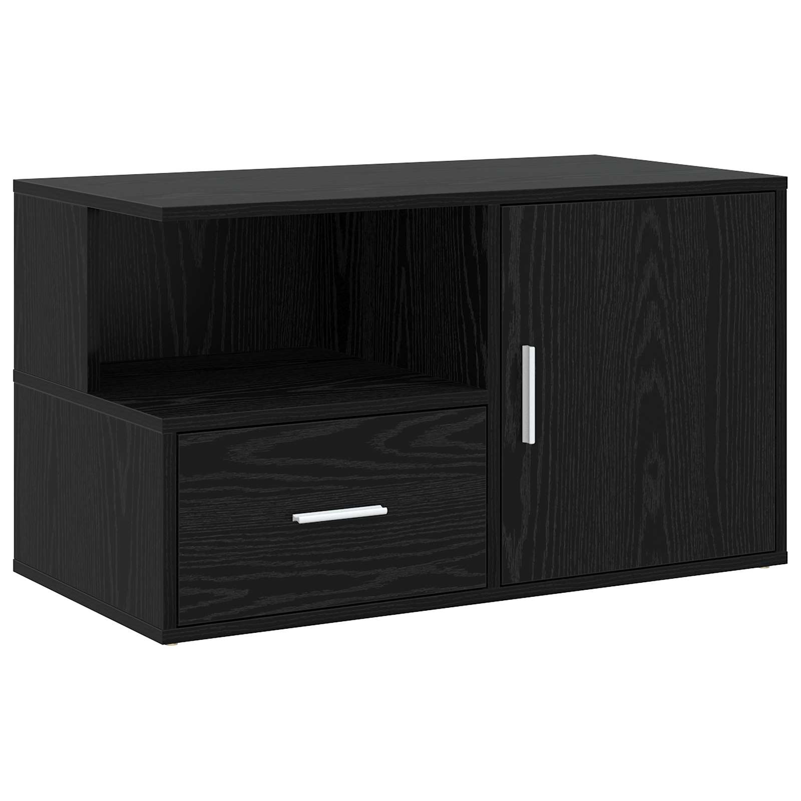 Meuble d'angle Chêne noir 200 x 40 x 45 cm Bois d'ingénierie