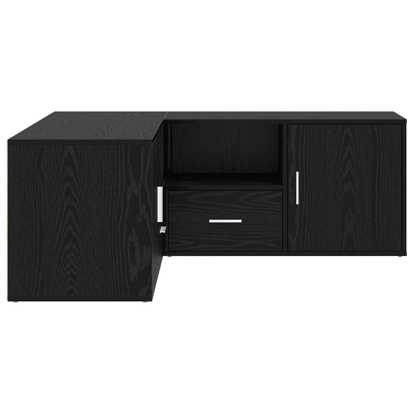 Meuble d'angle Chêne noir 200 x 40 x 45 cm Bois d'ingénierie