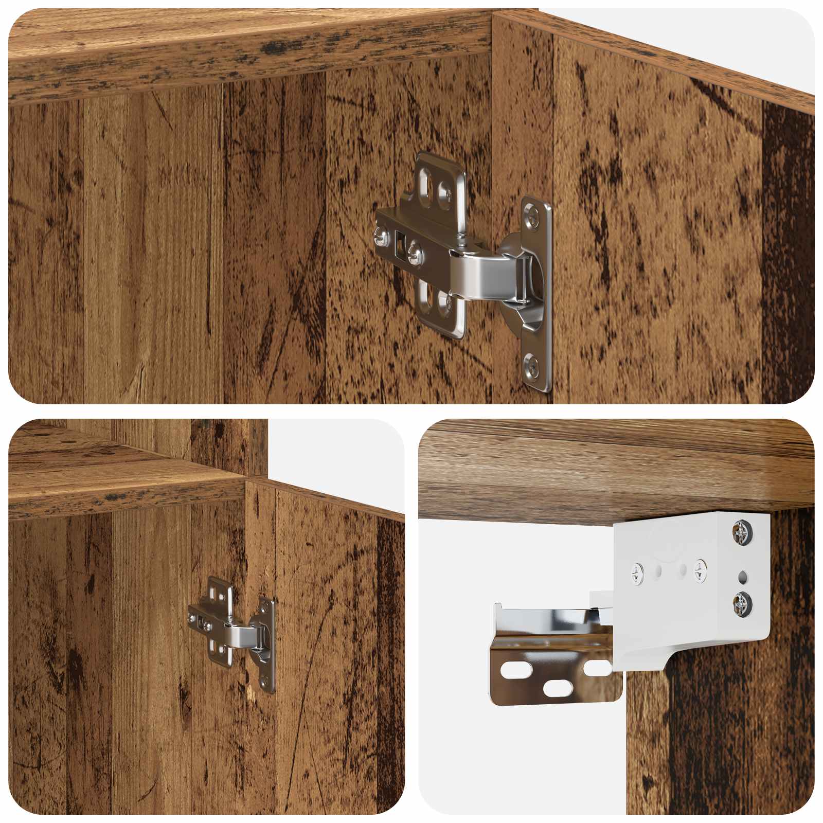 Cabinet de rangement avec étagères Bois ancien
