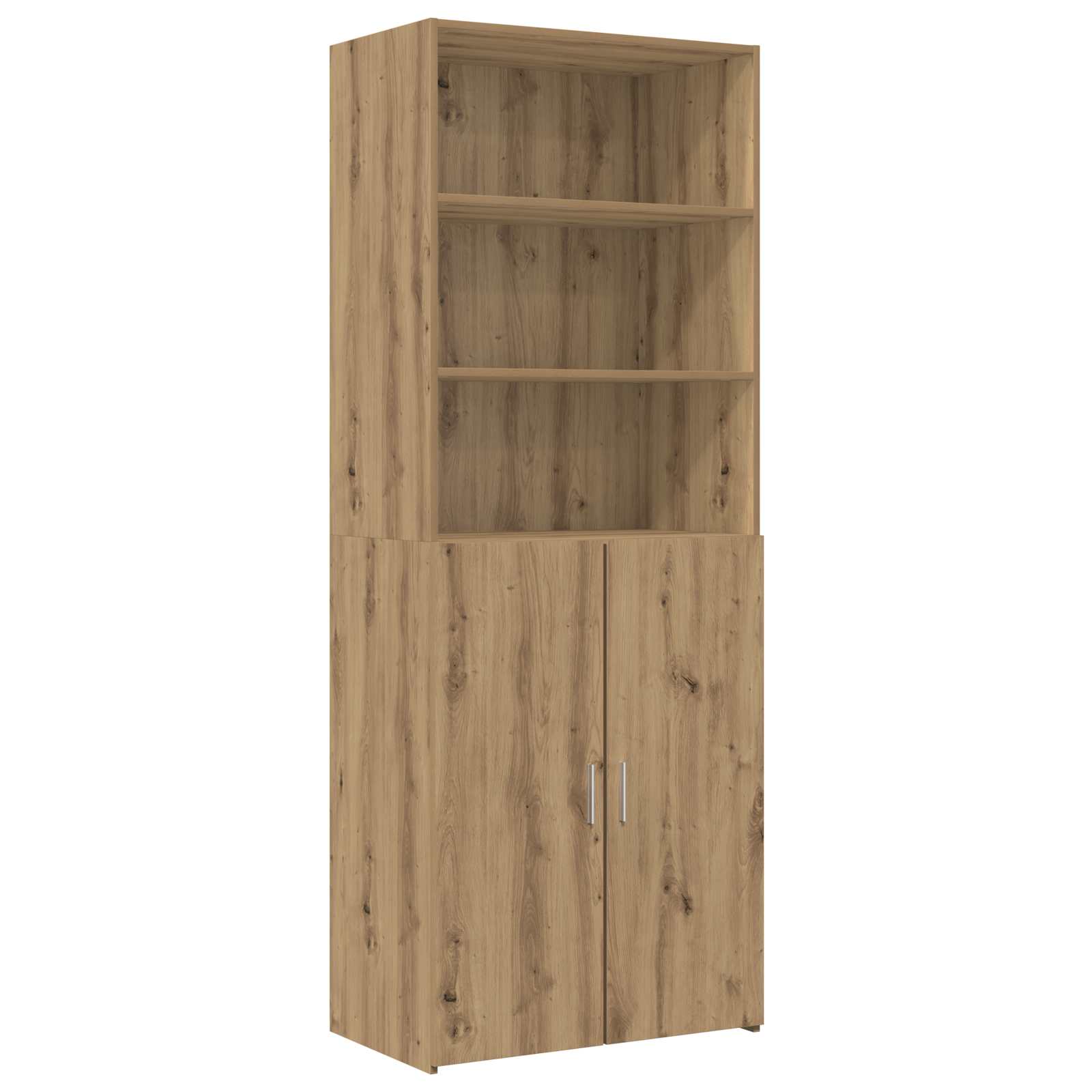 Cabinet de rangement avec étagères Chêne artisanal
