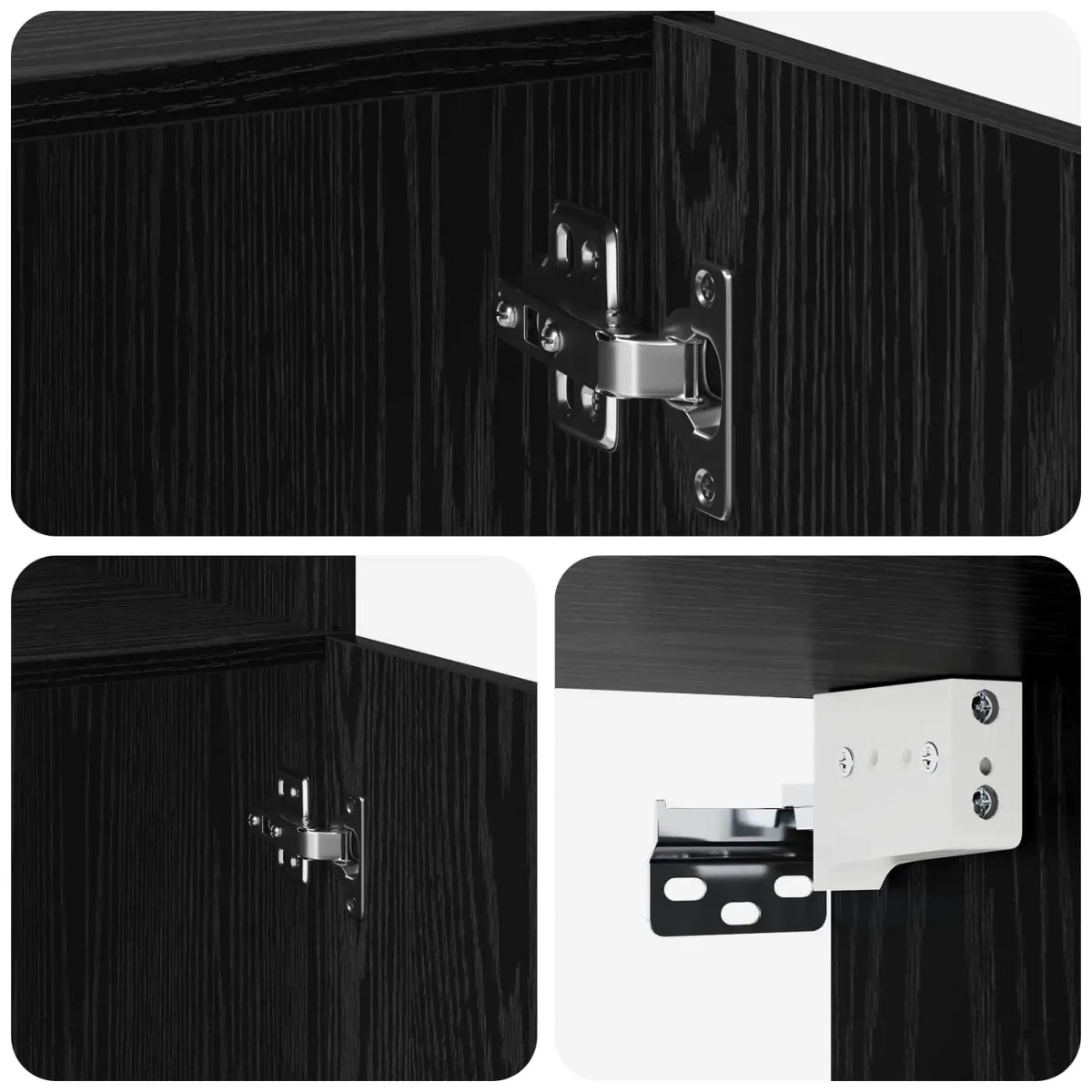 Cabinet de rangement avec étagères Chêne noir Bois d’ingénierie - XIOS