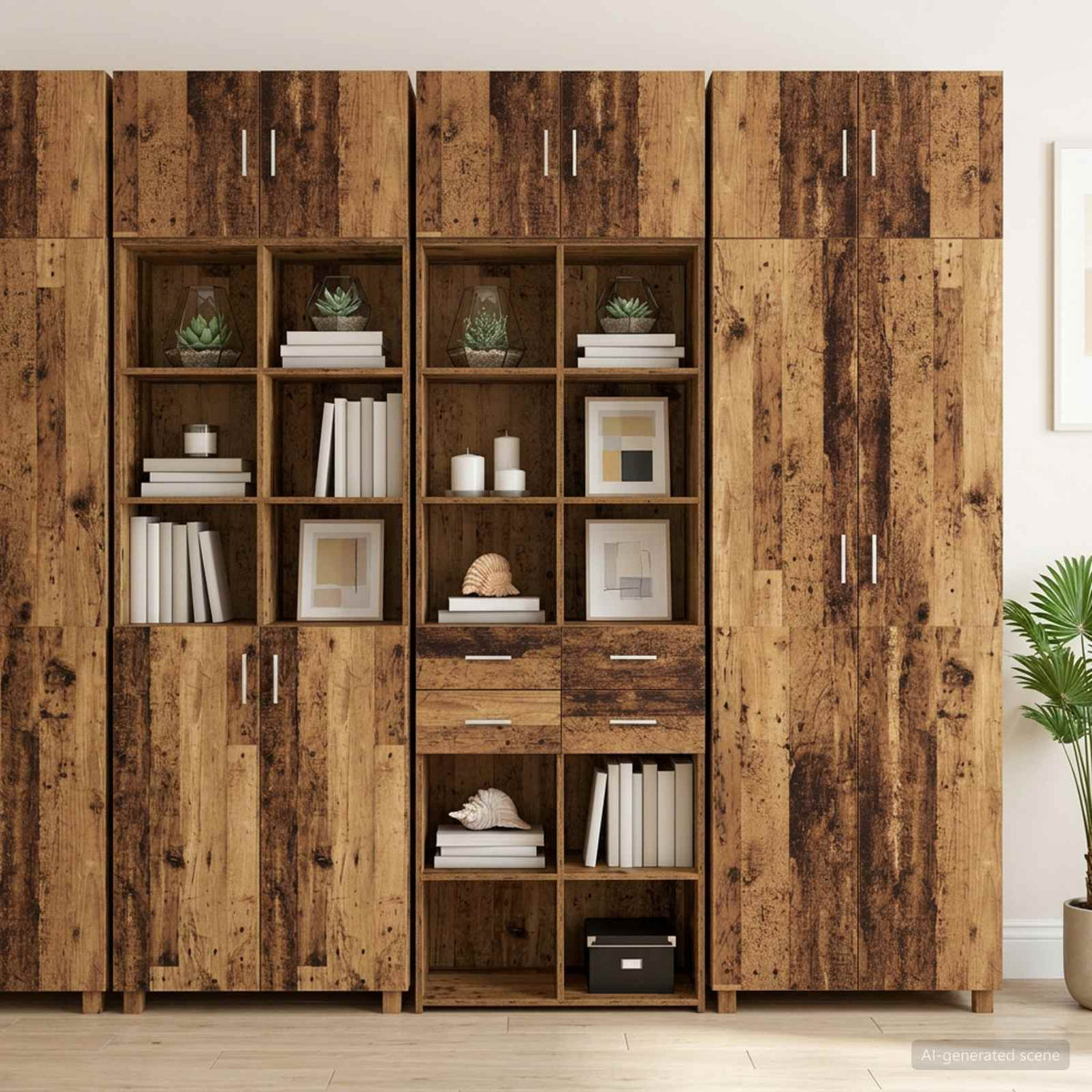 Cabinet de rangement avec étagères Bois ancien - XIOS