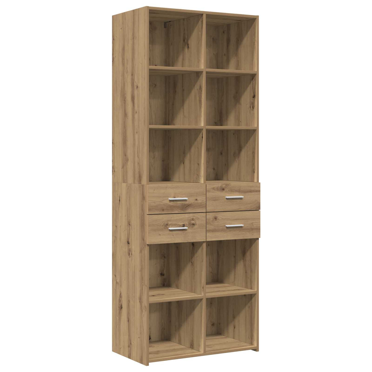 Cabinet de rangement avec étagères Chêne artisanal - XIOS
