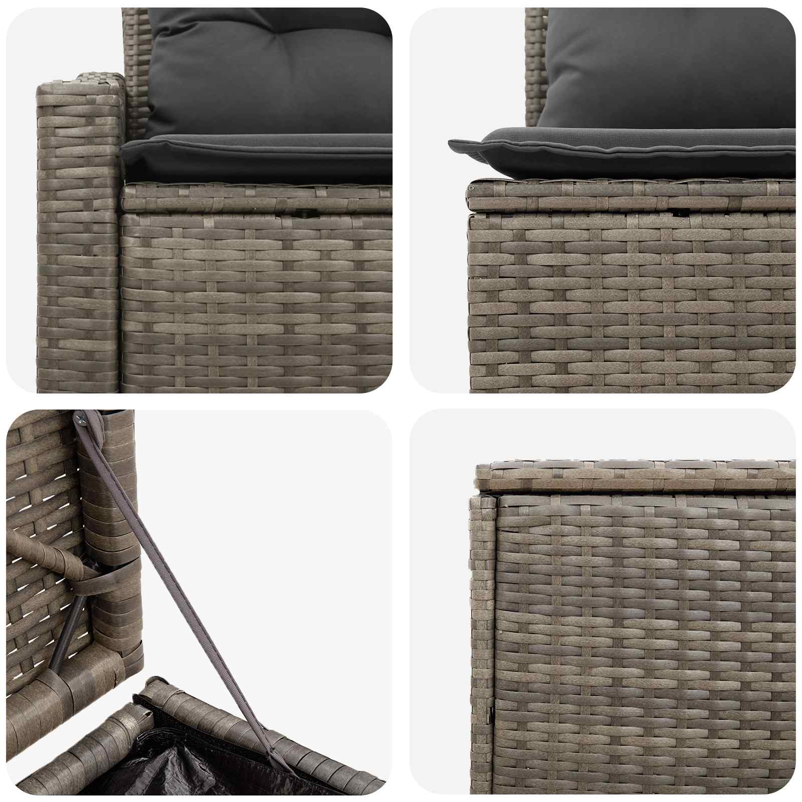 Ensemble de Canapés 7 pcs Gris et Gris foncé