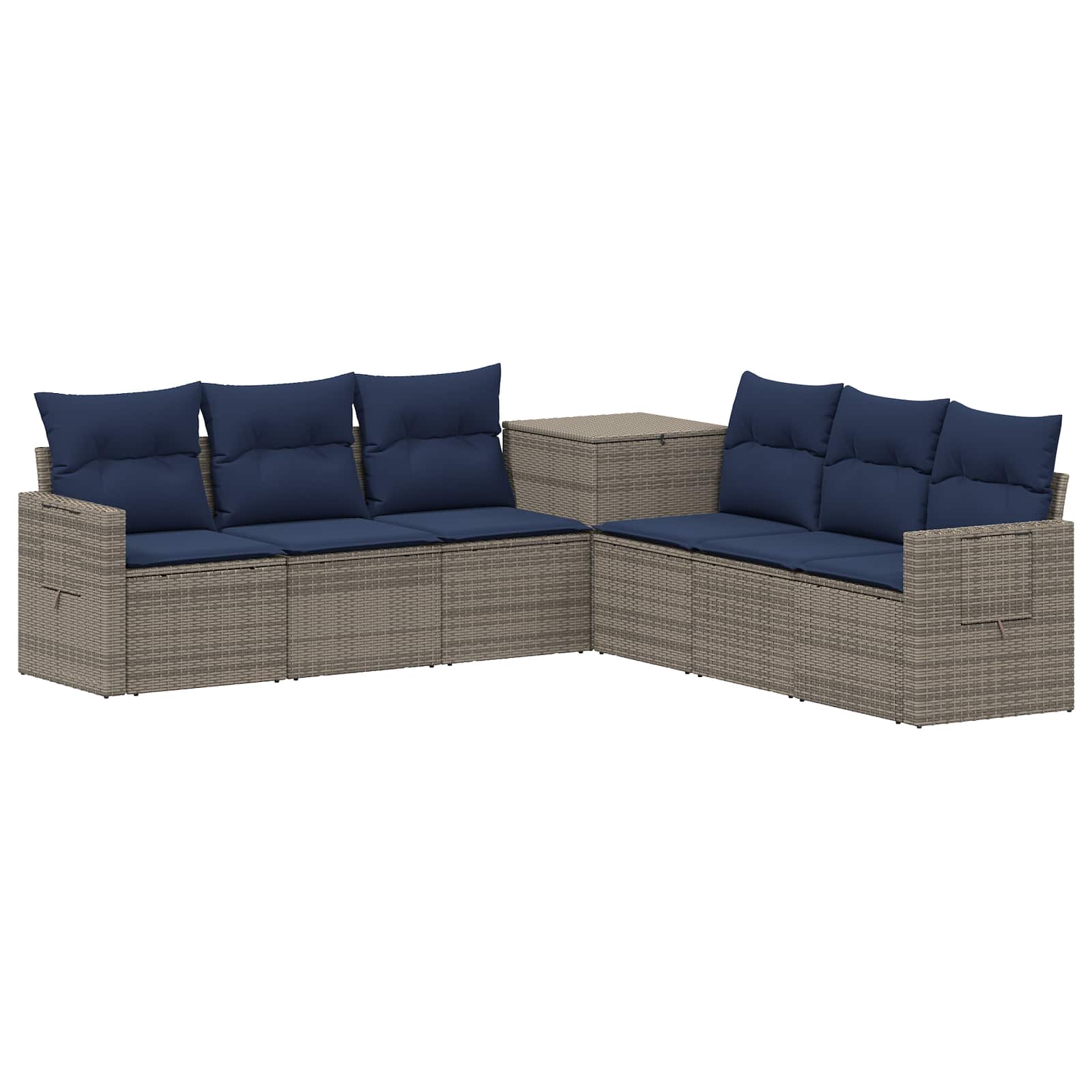 Ensemble de Canapés 7 pcs Gris et bleu marine