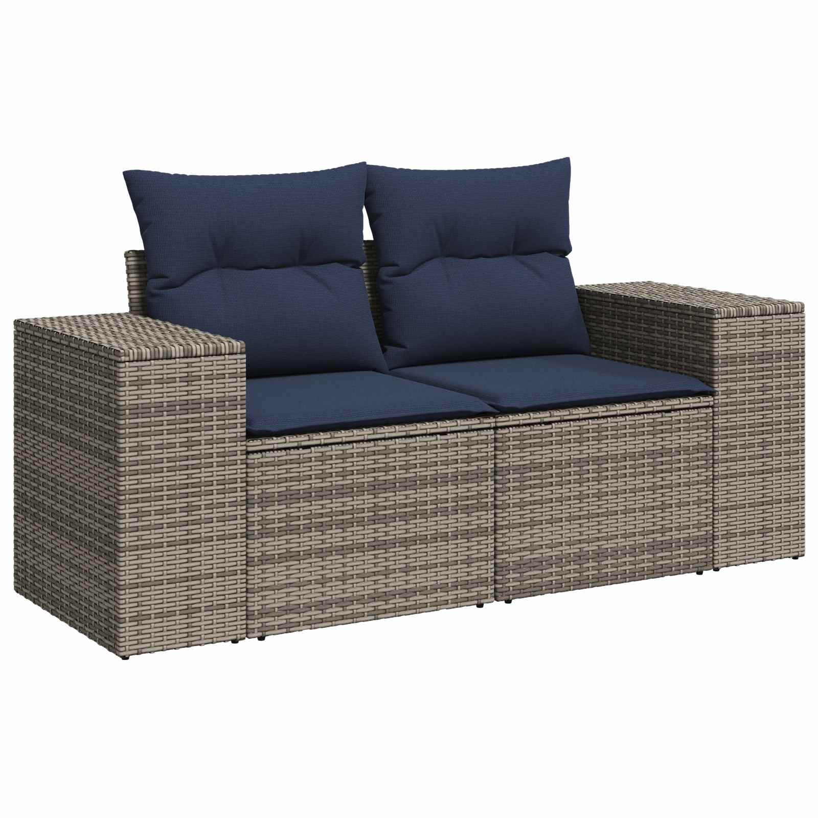 Ensemble de Canapés 7 pcs Gris et bleu marine