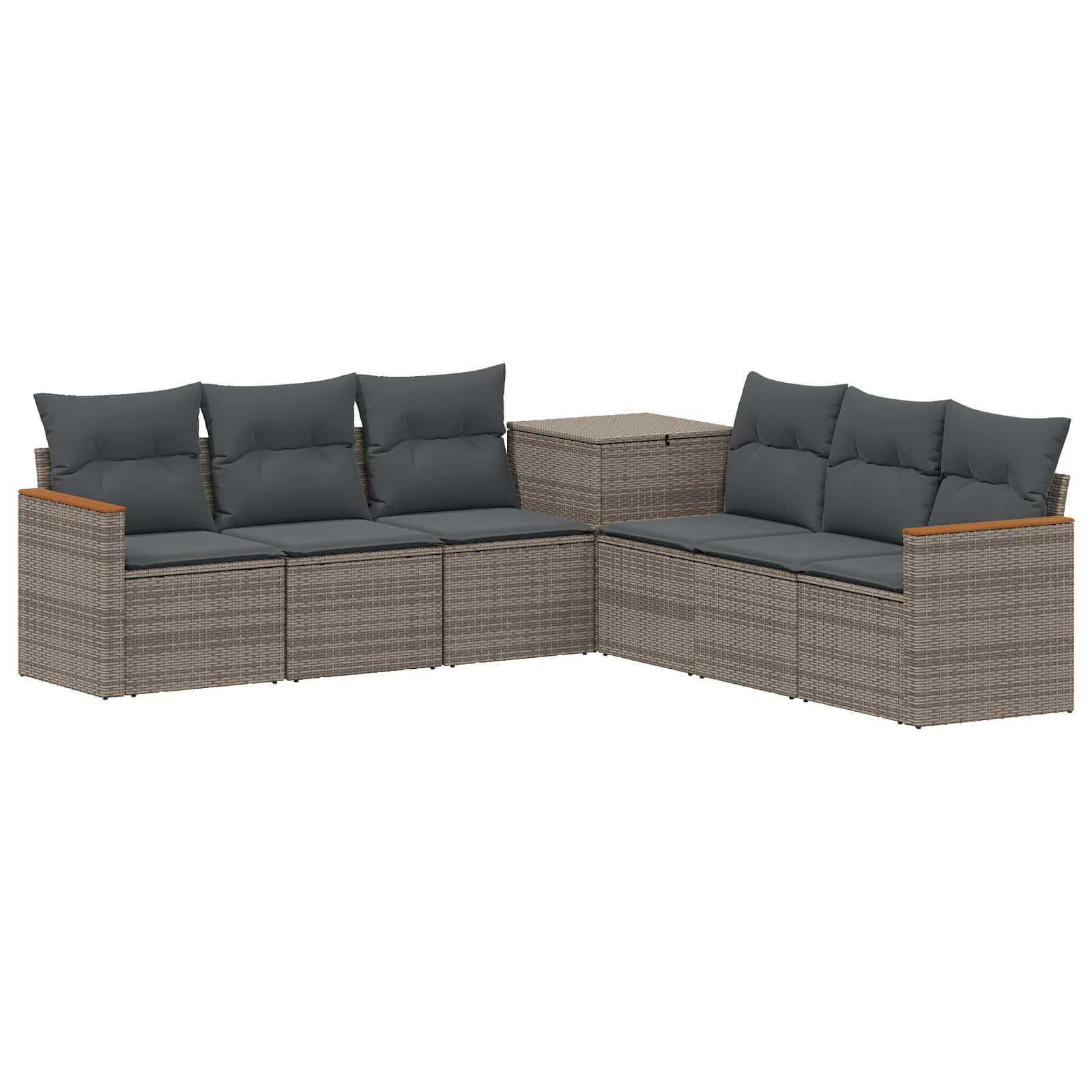 Ensemble de Canapés 7 pcs Gris et Gris foncé