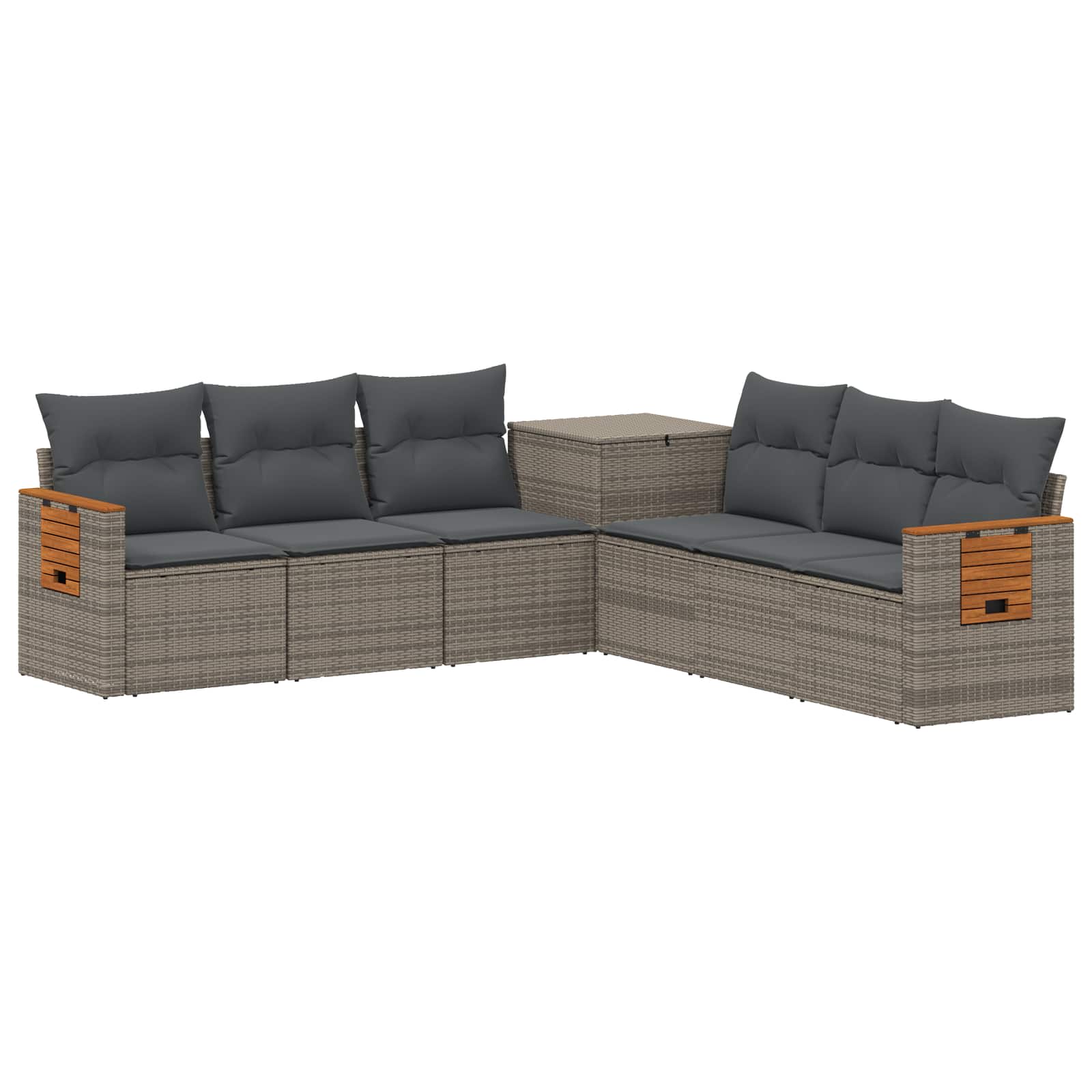 Ensemble de Canapés 7 pcs Gris et Gris foncé