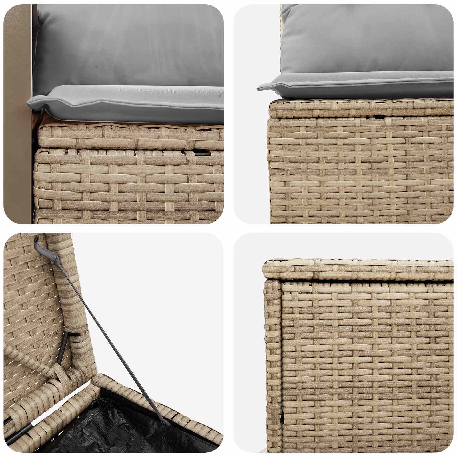 Ensemble de Canapés 7 pcs Beige et Gris clair