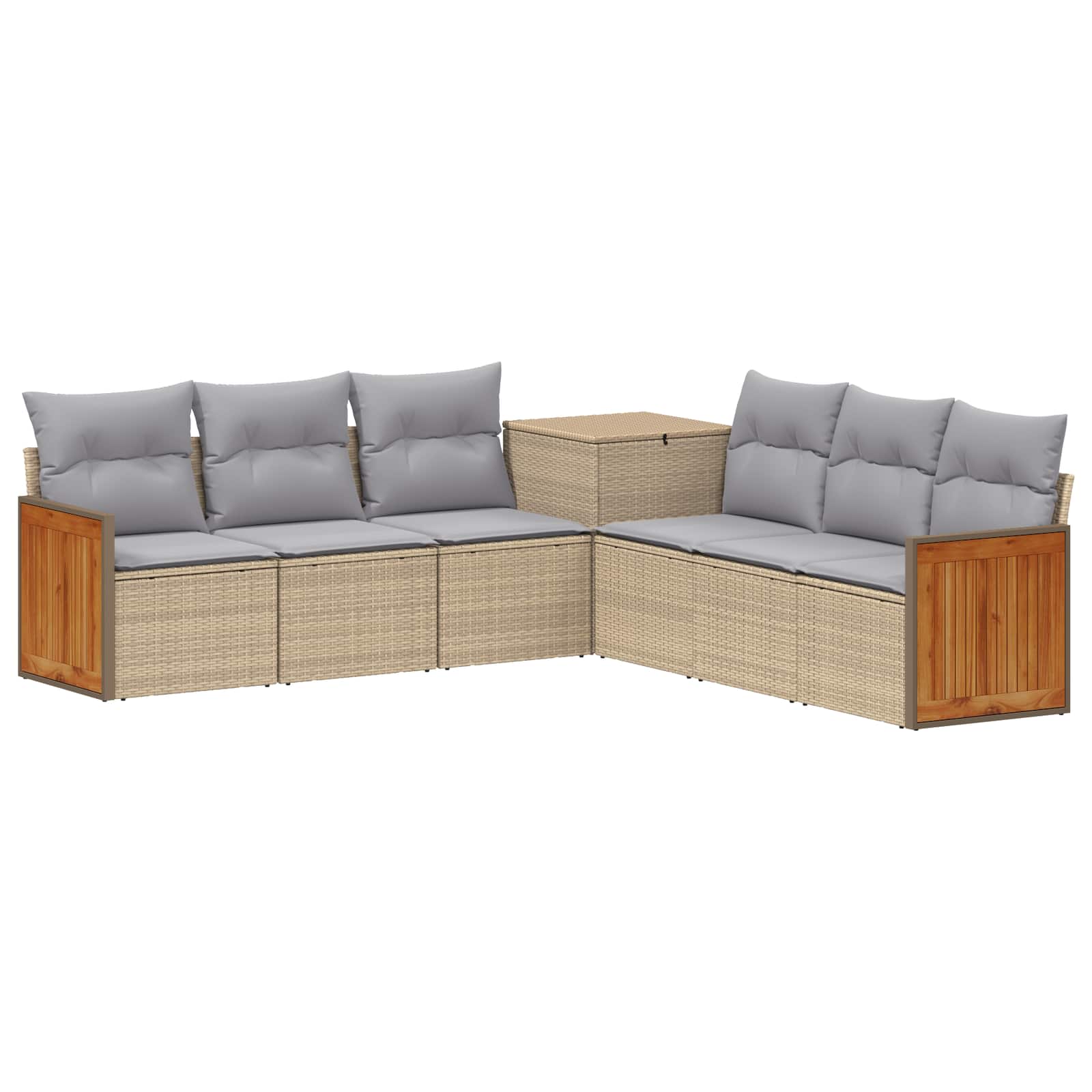 Ensemble de Canapés 7 pcs Beige et Gris clair