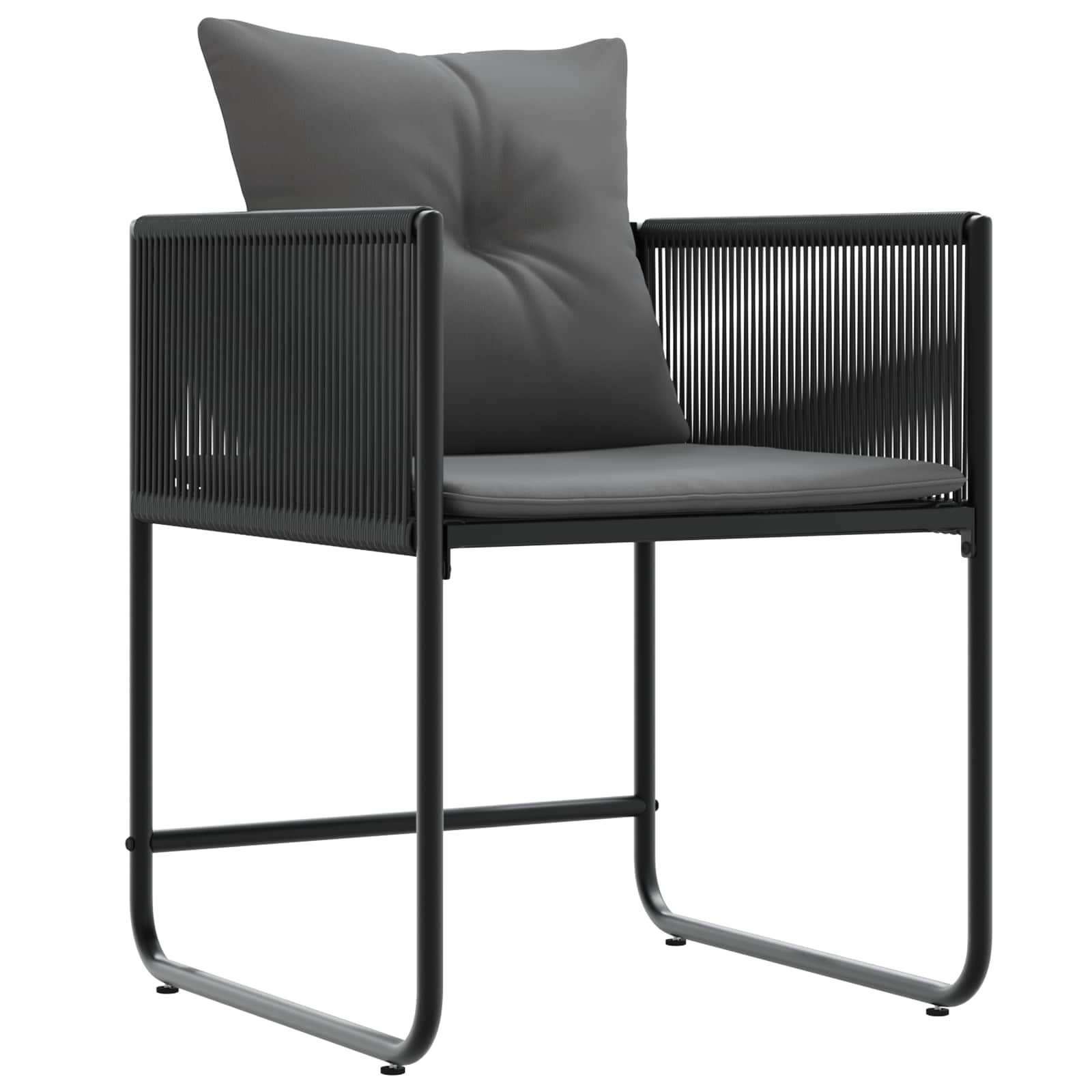 Ensemble de salle à manger pour jardin 5 pcs Noir et anthracite - XIOS