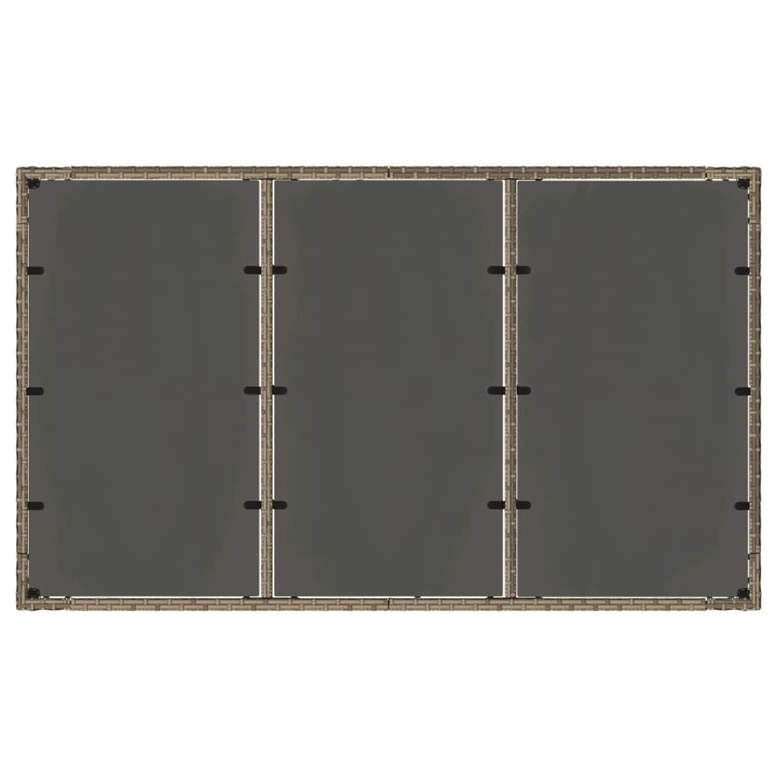 Ensemble de repas extérieur 5 pc Gris polyrotin