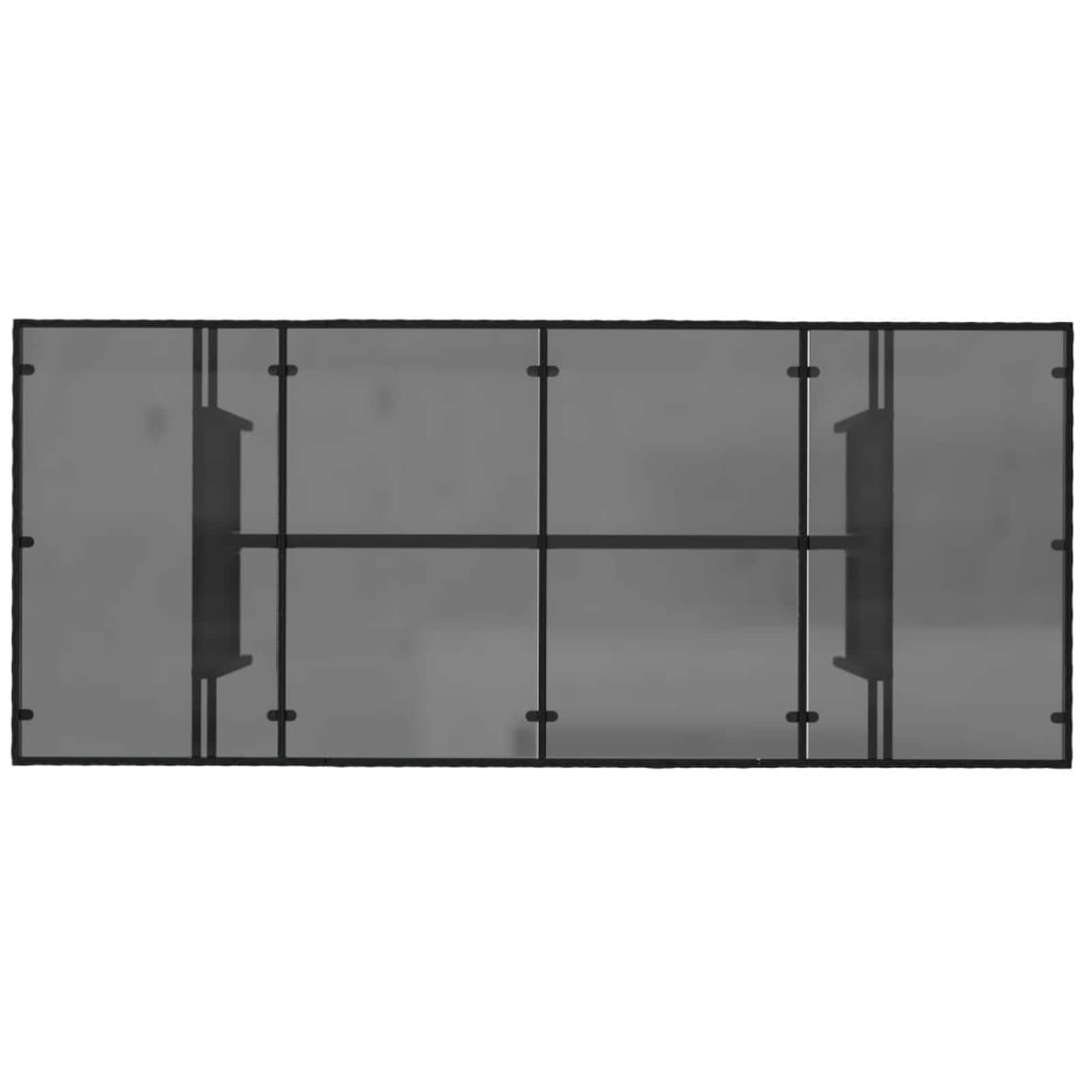 Ensemble de repas extérieur 7 pc Noir polyrotin
