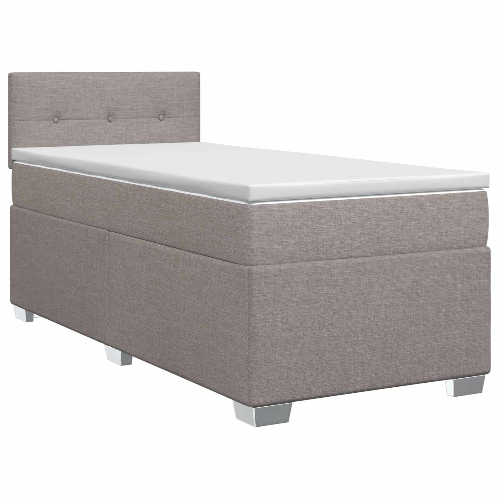 Lit boxspring avec matelas Taupe 80 x 200 cm Tissu