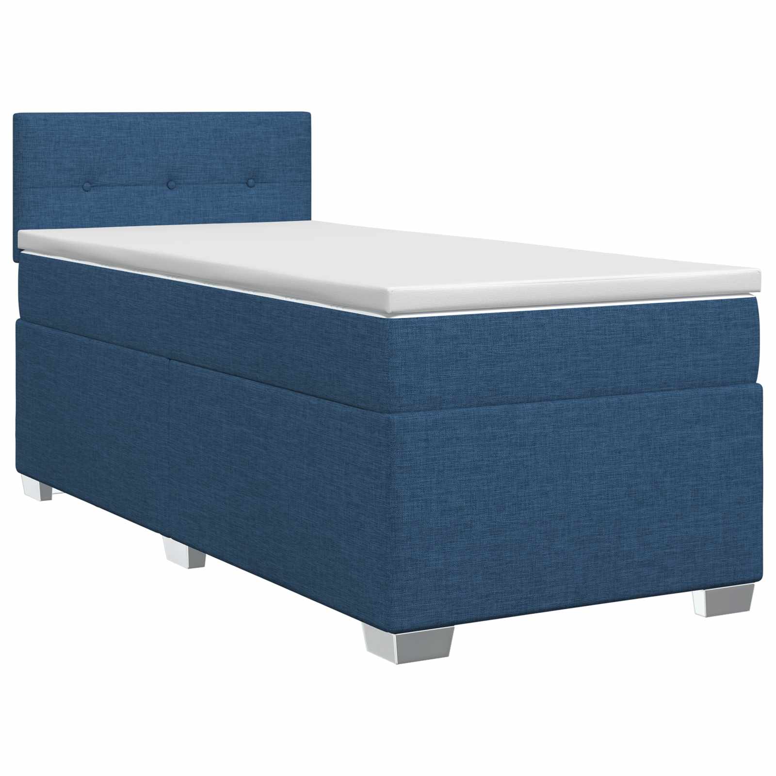 Lit boxspring avec matelas Bleu 80 x 200 cm Tissu - XIOS