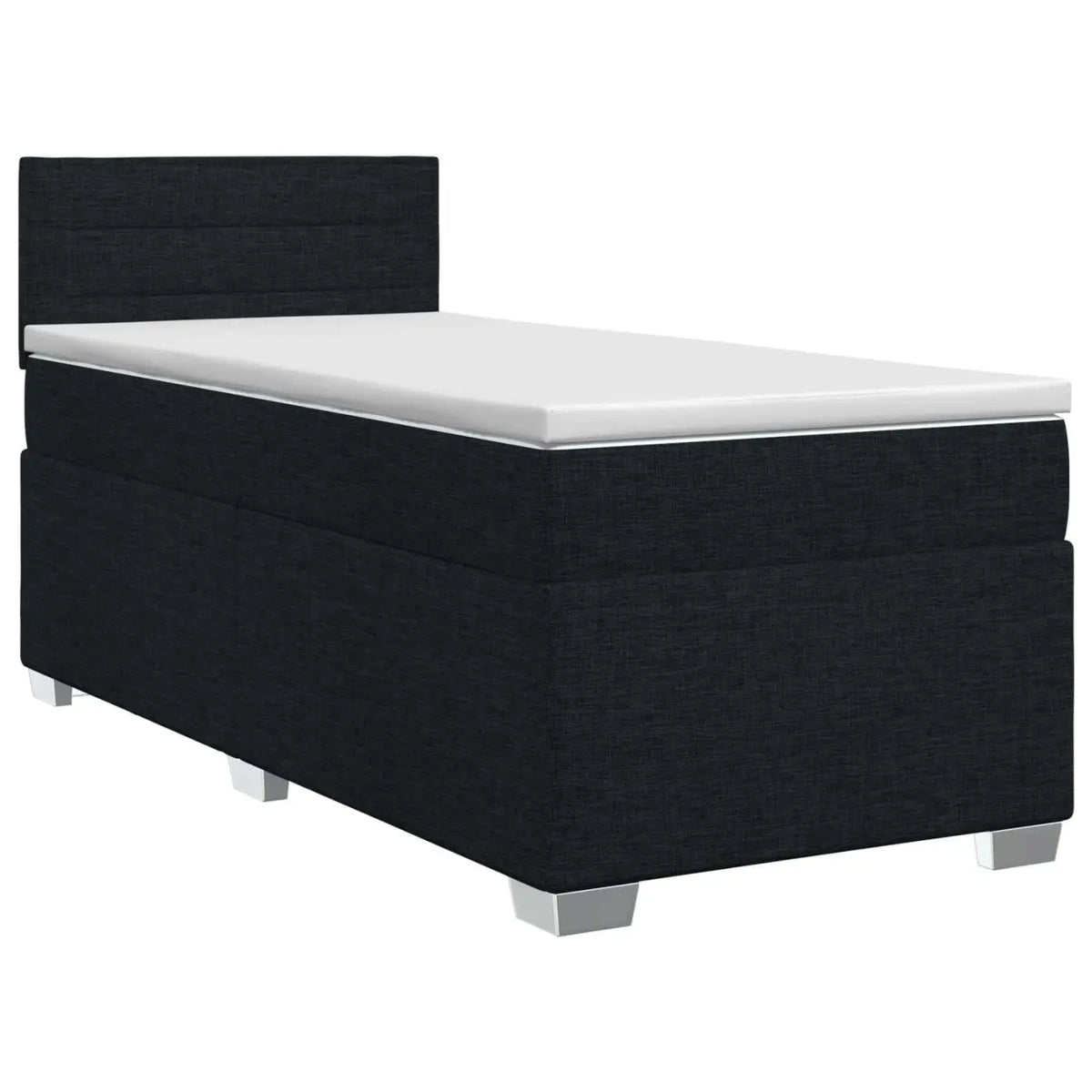 Lit boxspring avec matelas Noir 90 x 200 cm Tissu - XIOS
