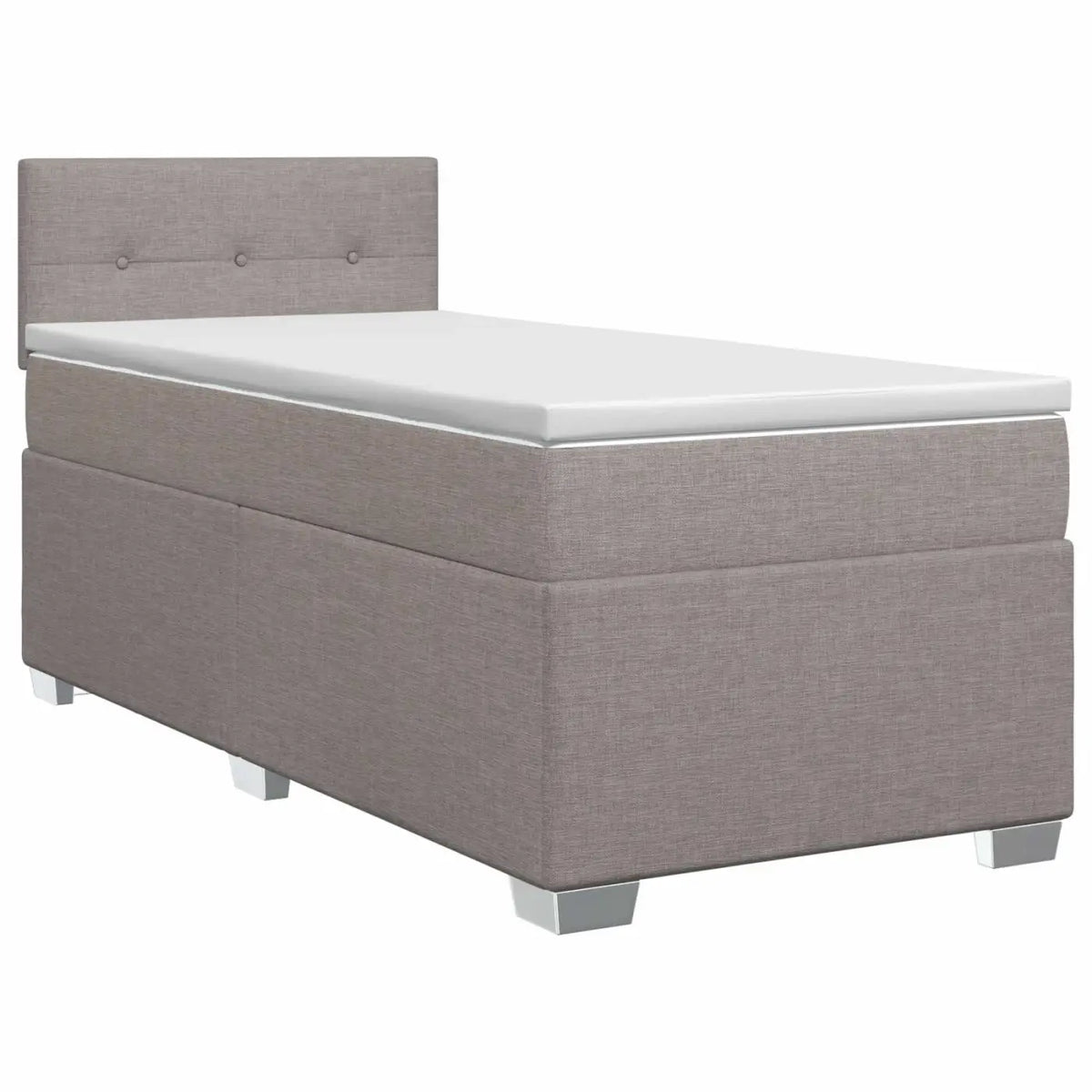 Lit boxspring avec matelas Taupe 90 x 200 cm Tissu - XIOS