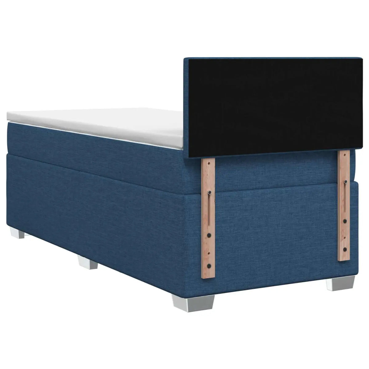 Lit boxspring avec matelas Bleu 90 x 200 cm Tissu - XIOS