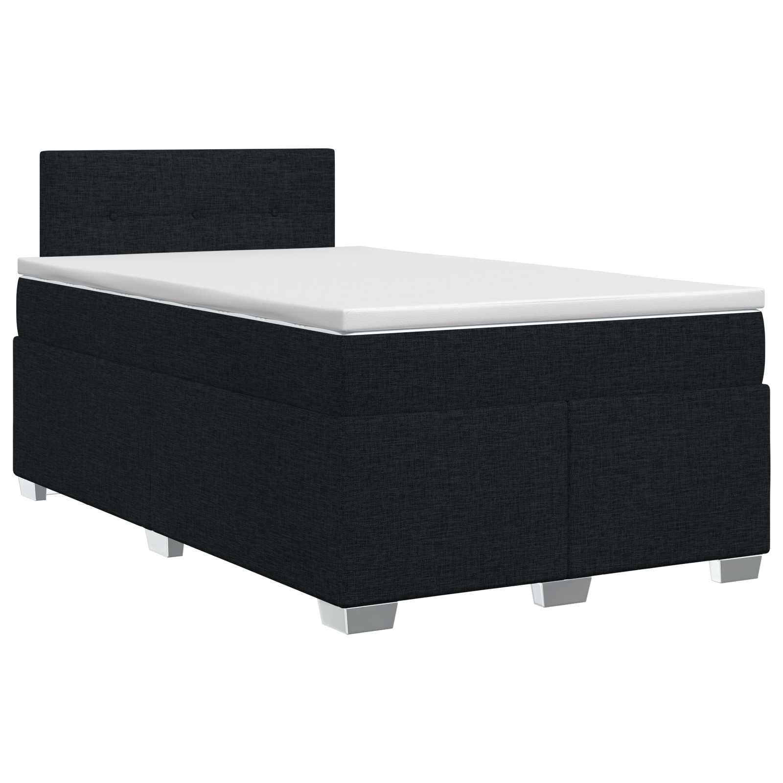 Lit boxspring avec matelas Noir 120 x 190 cm Tissu - XIOS