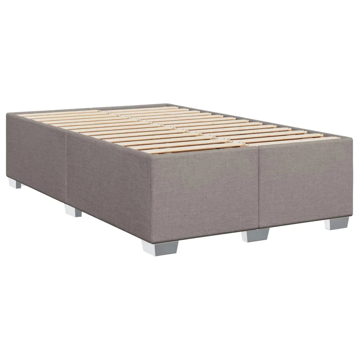 Lit boxspring avec matelas Taupe 120 x 190 cm Tissu - XIOS