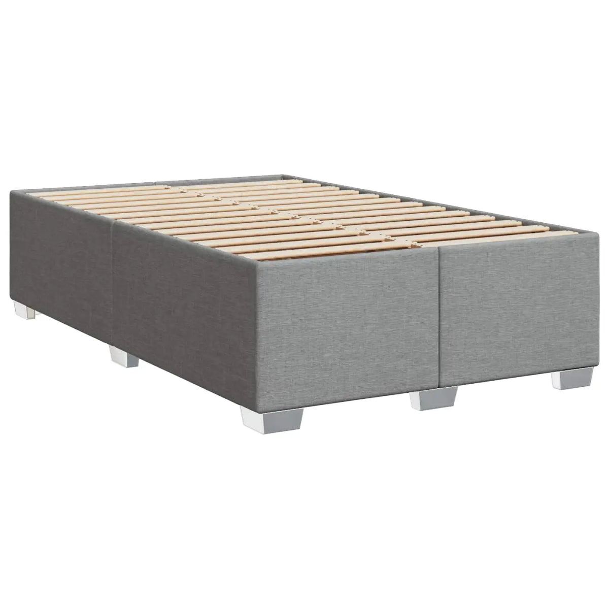 Lit boxspring avec matelas Gris clair 120 x 200 cm Tissu - XIOS