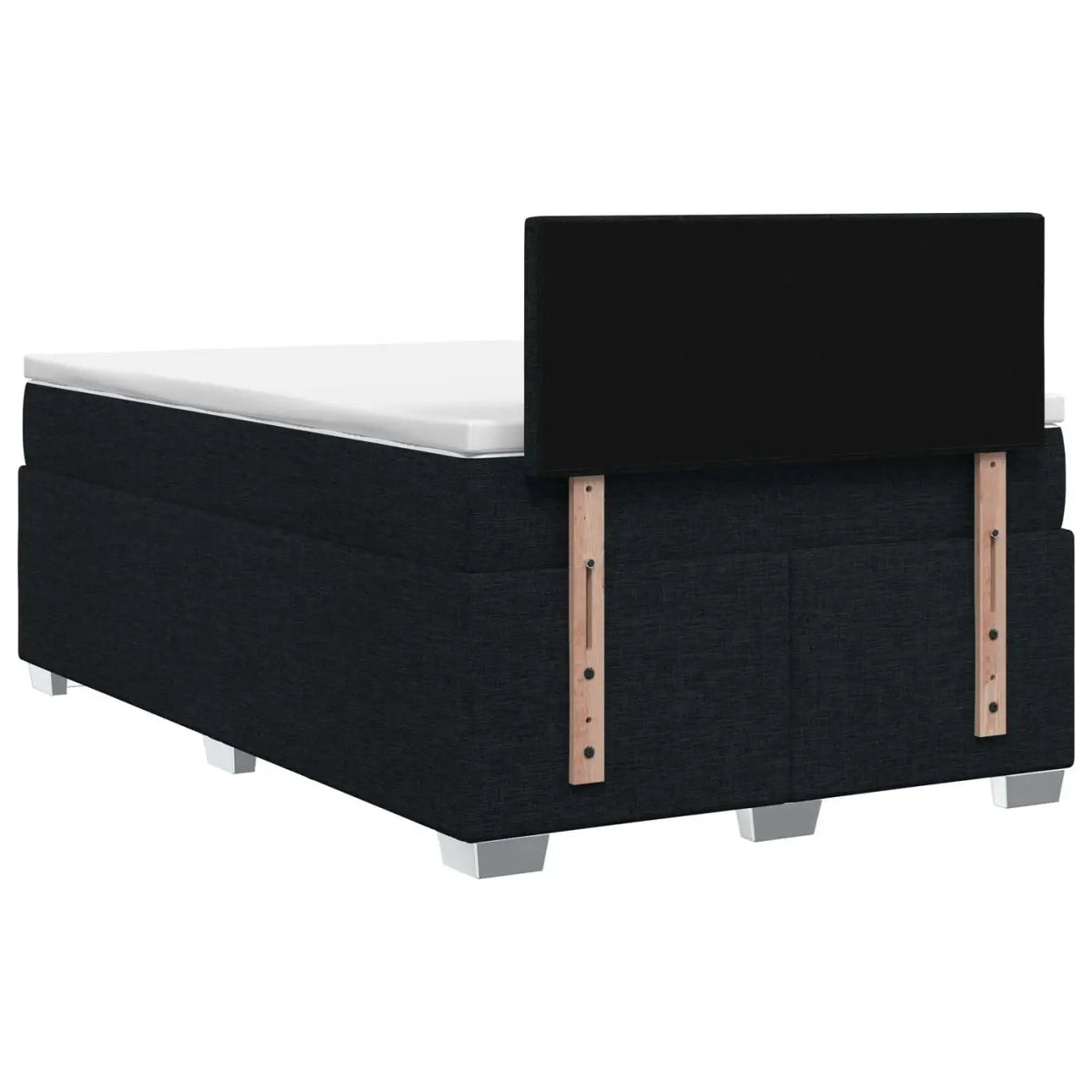 Lit boxspring avec matelas Noir 120 x 200 cm Tissu - XIOS