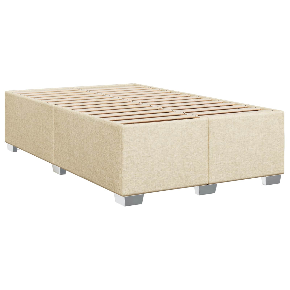 Lit boxspring avec matelas Crème 120 x 200 cm Tissu