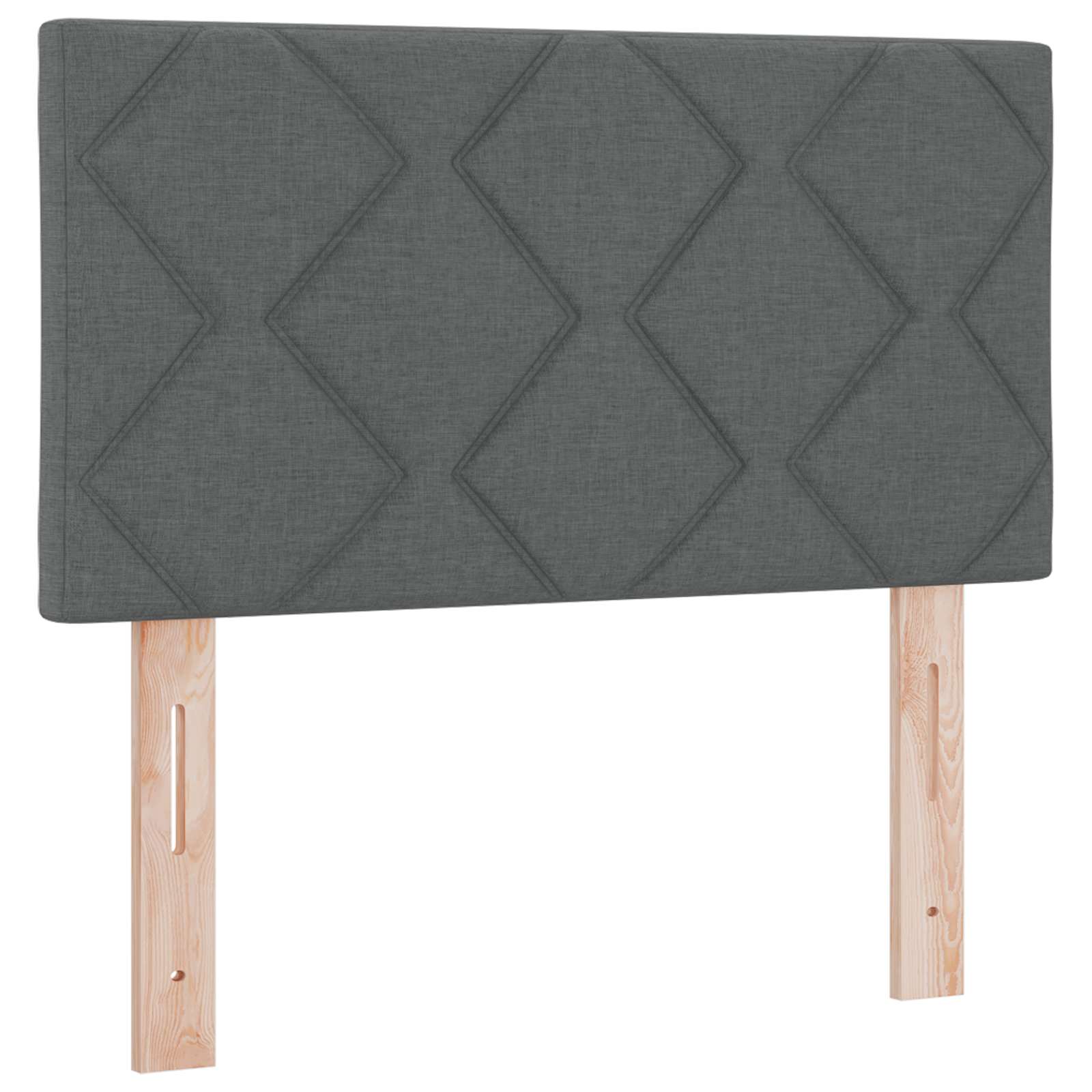 Lit boxspring avec matelas Gris foncé 120 x 200 cm Tissu - XIOS