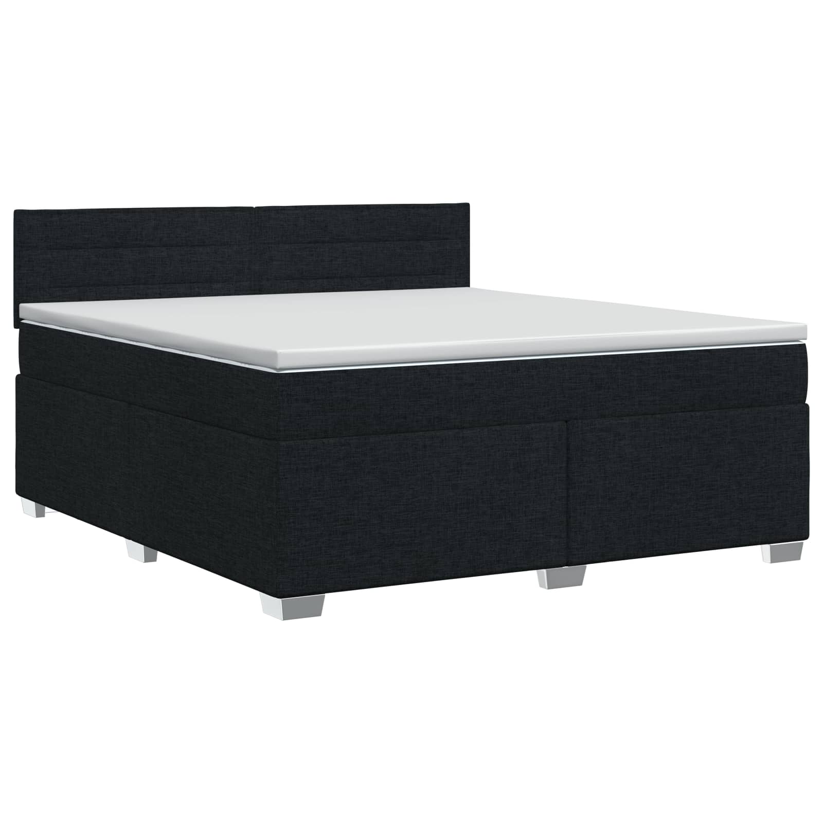 Lit boxspring avec matelas Noir 140 x 190 cm Tissu - XIOS