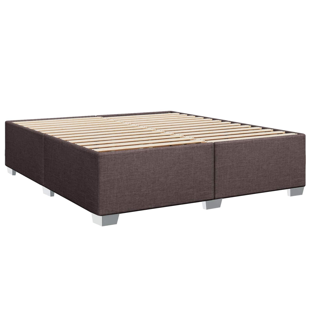 Lit boxspring avec matelas Marron foncé 140 x 190 cm Tissu