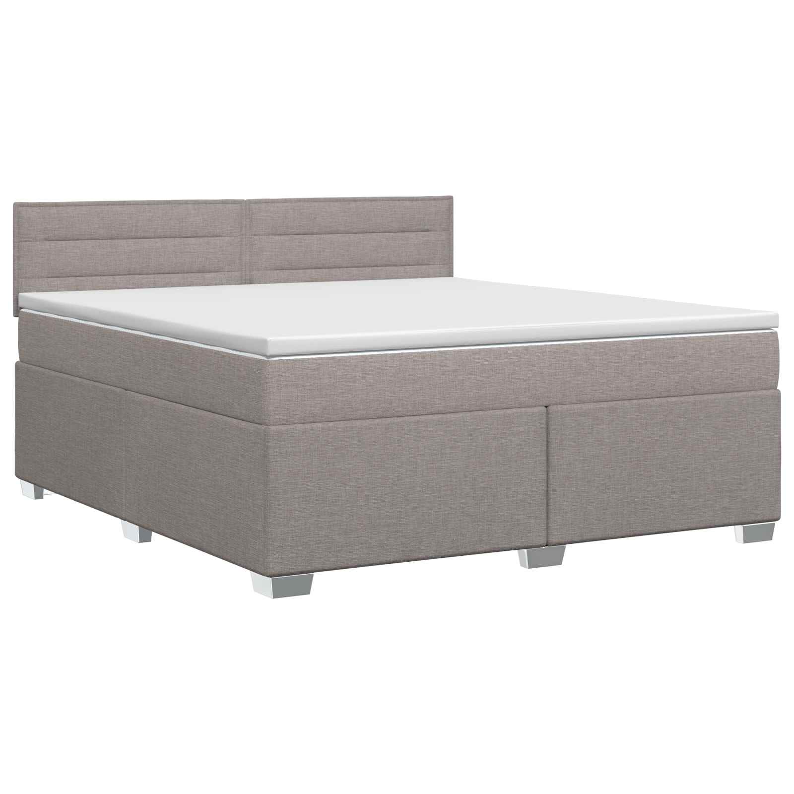 Lit boxspring avec matelas Taupe 140 x 190 cm Tissu - XIOS