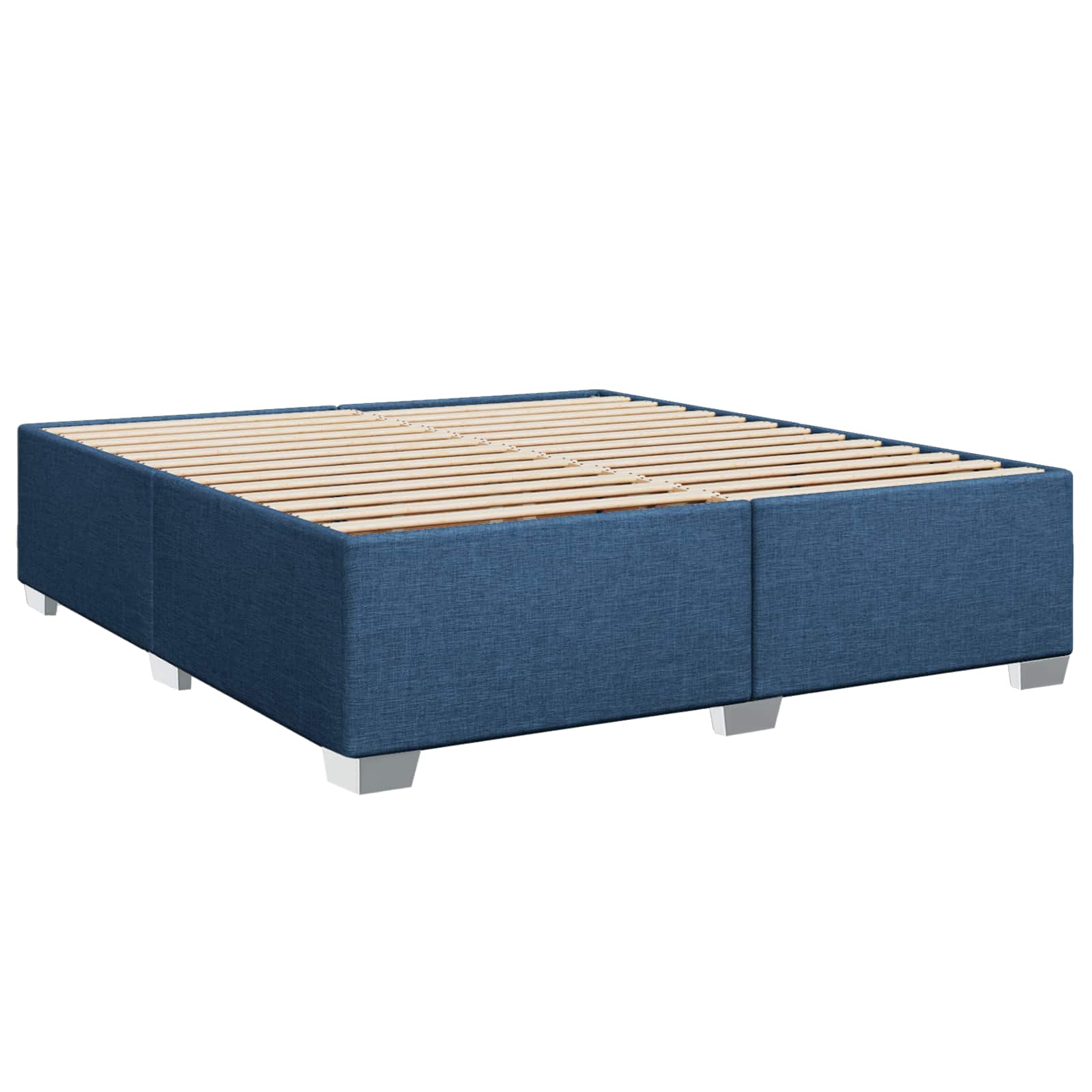 Lit boxspring avec matelas Bleu 140 x 190 cm Tissu - XIOS