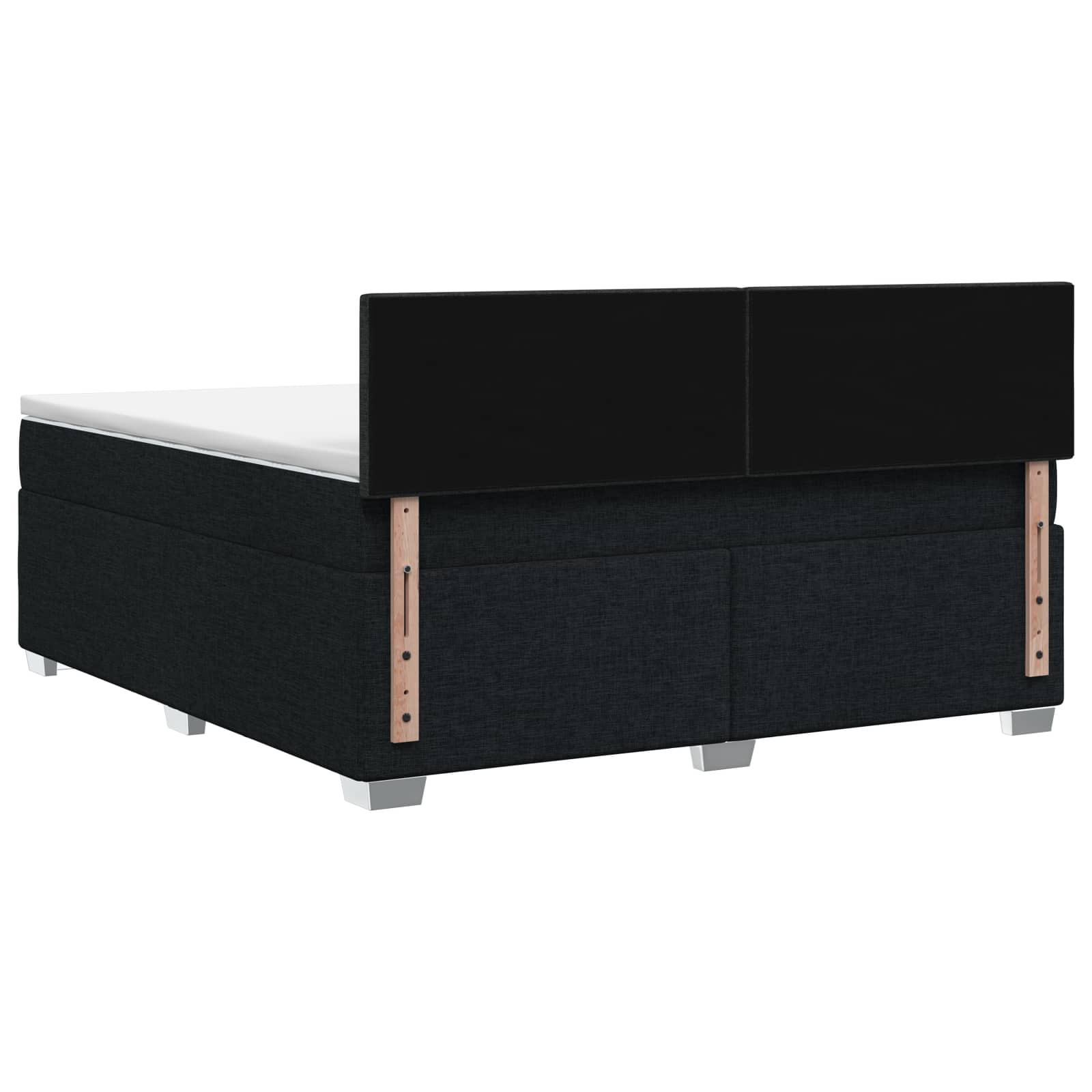 Lit boxspring avec matelas Noir 140 x 190 cm Tissu