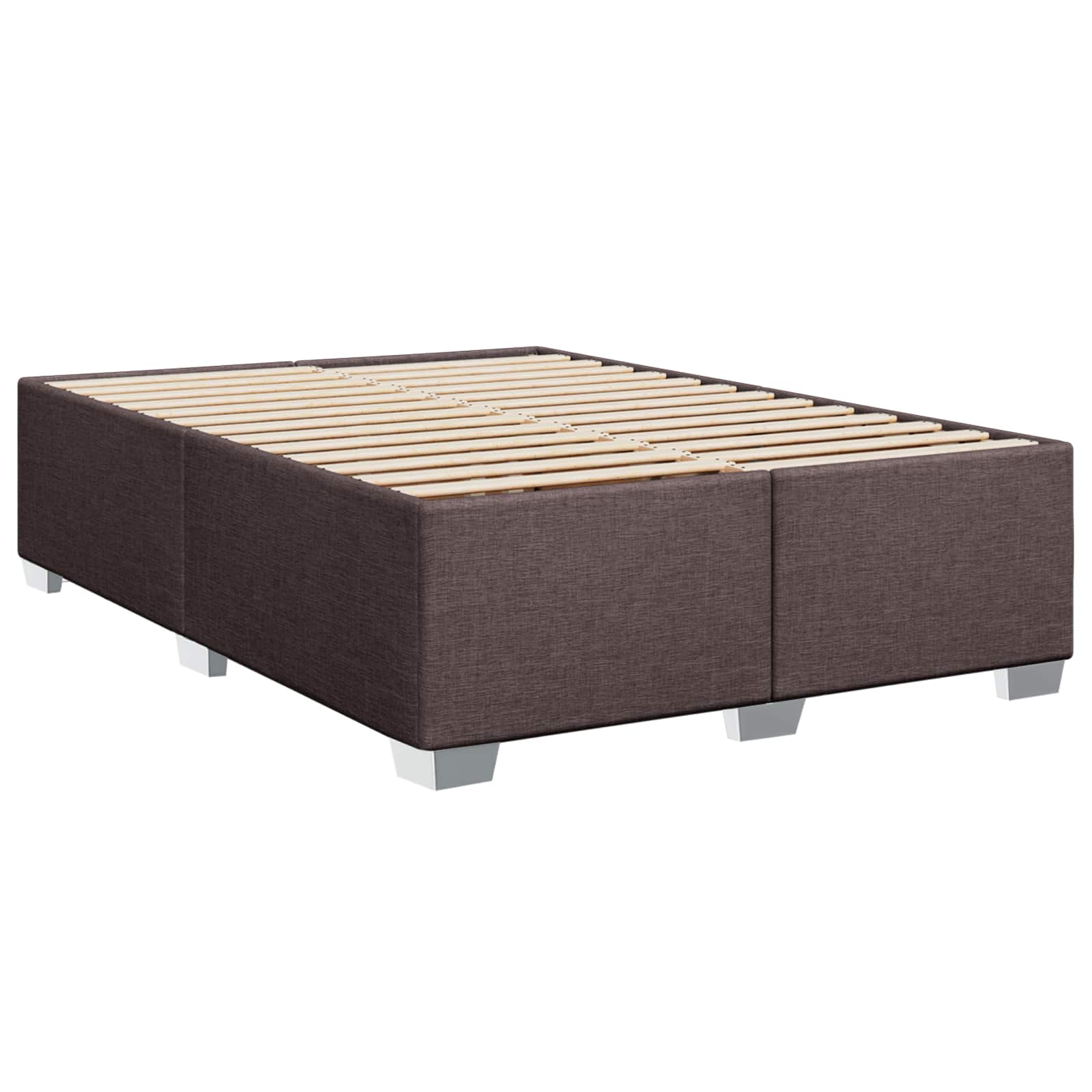Lit boxspring avec matelas Marron foncé 140 x 190 cm Tissu