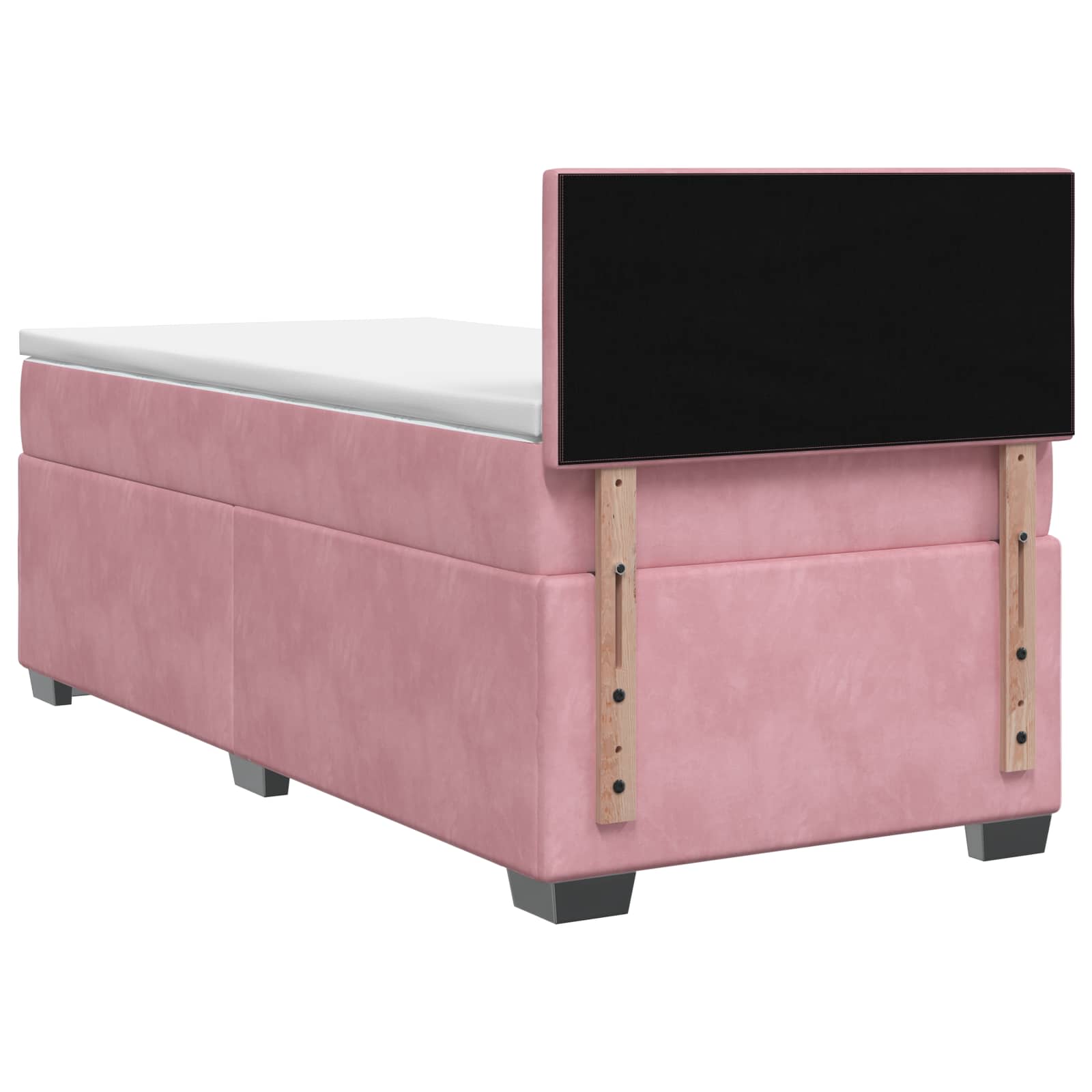Lit boxspring avec matelas Rose 100 x 200 cm Velours