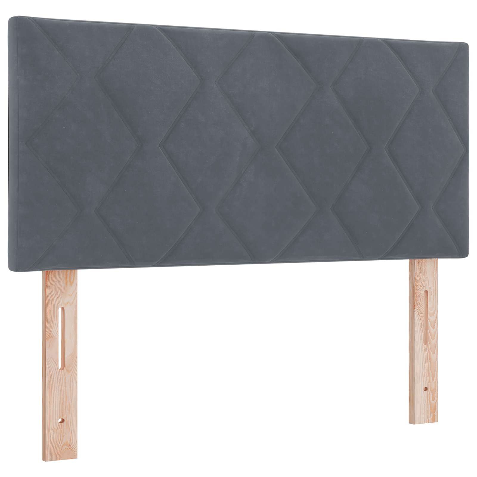 Lit boxspring avec matelas Gris foncé 120 x 200 cm Velours