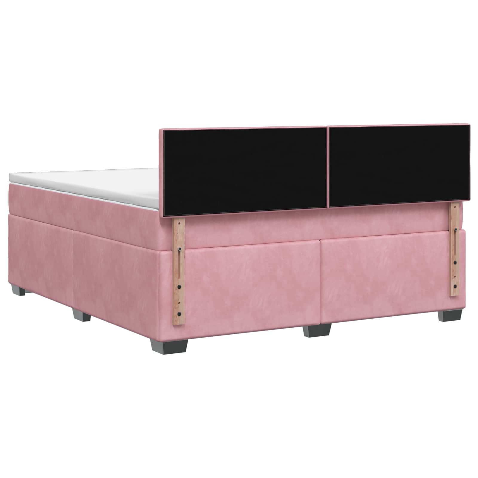 Lit boxspring avec matelas Rose 140 x 200 cm Velours