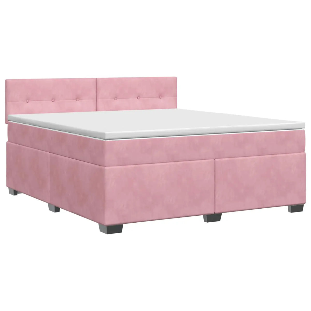 Lit boxspring avec matelas Rose 160 x 200 cm Velours - XIOS