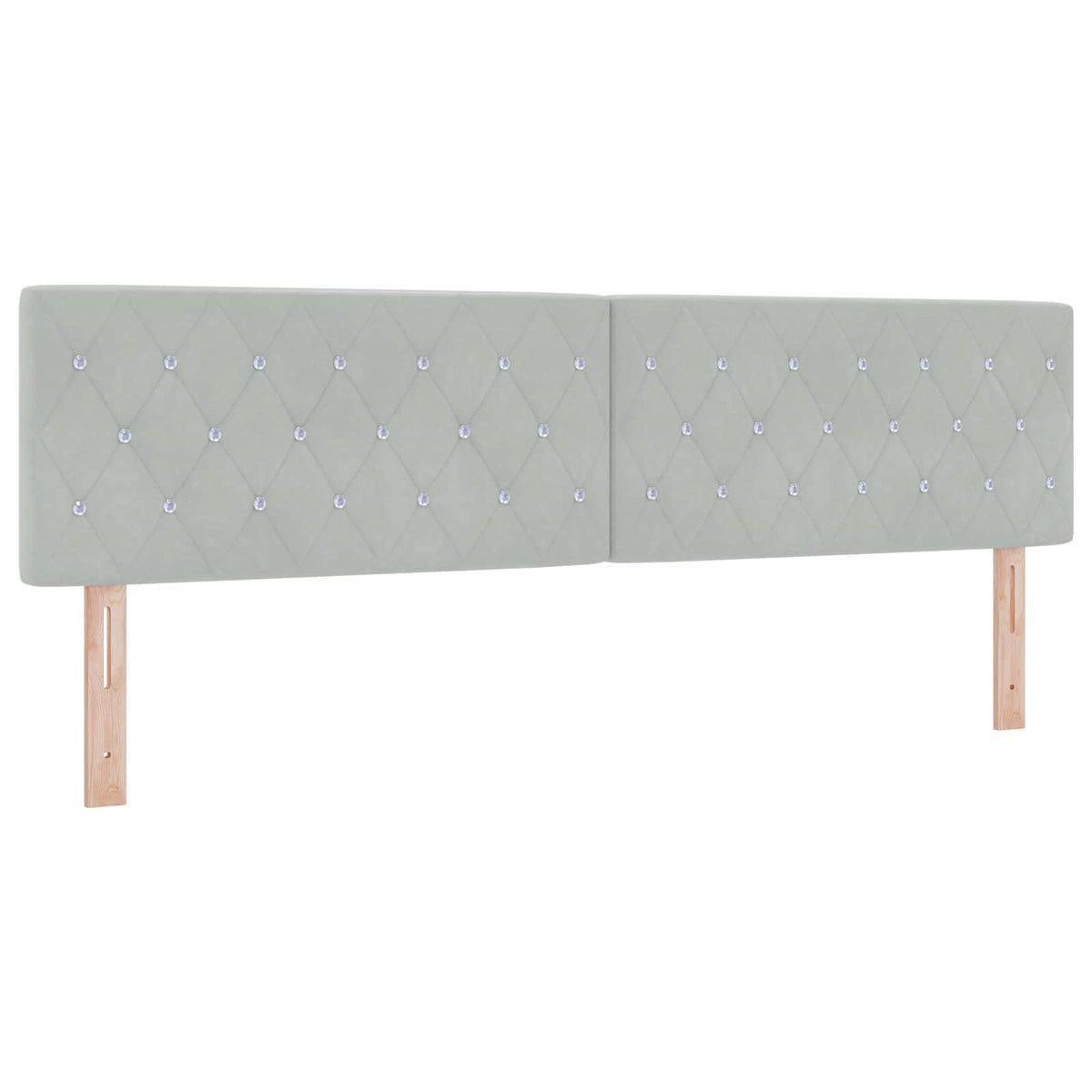 Lit boxspring avec matelas Gris clair 180 x 200 cm Velours