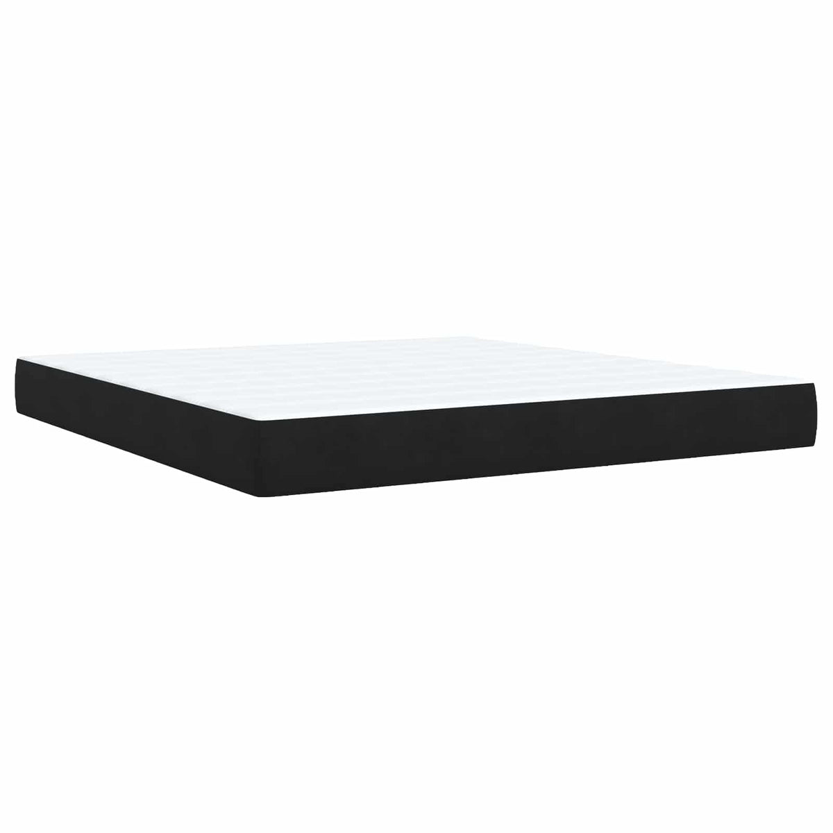 Lit boxspring avec matelas Noir 180 x 200 cm Velours